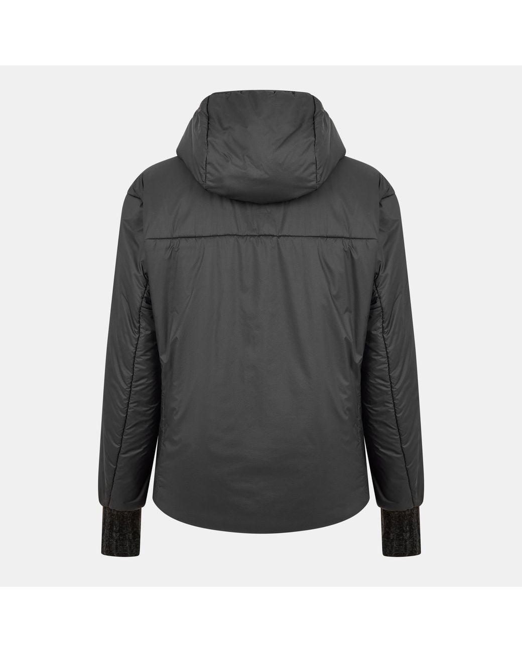 Prada Gray Hooded Medium Puffer Jacket for men