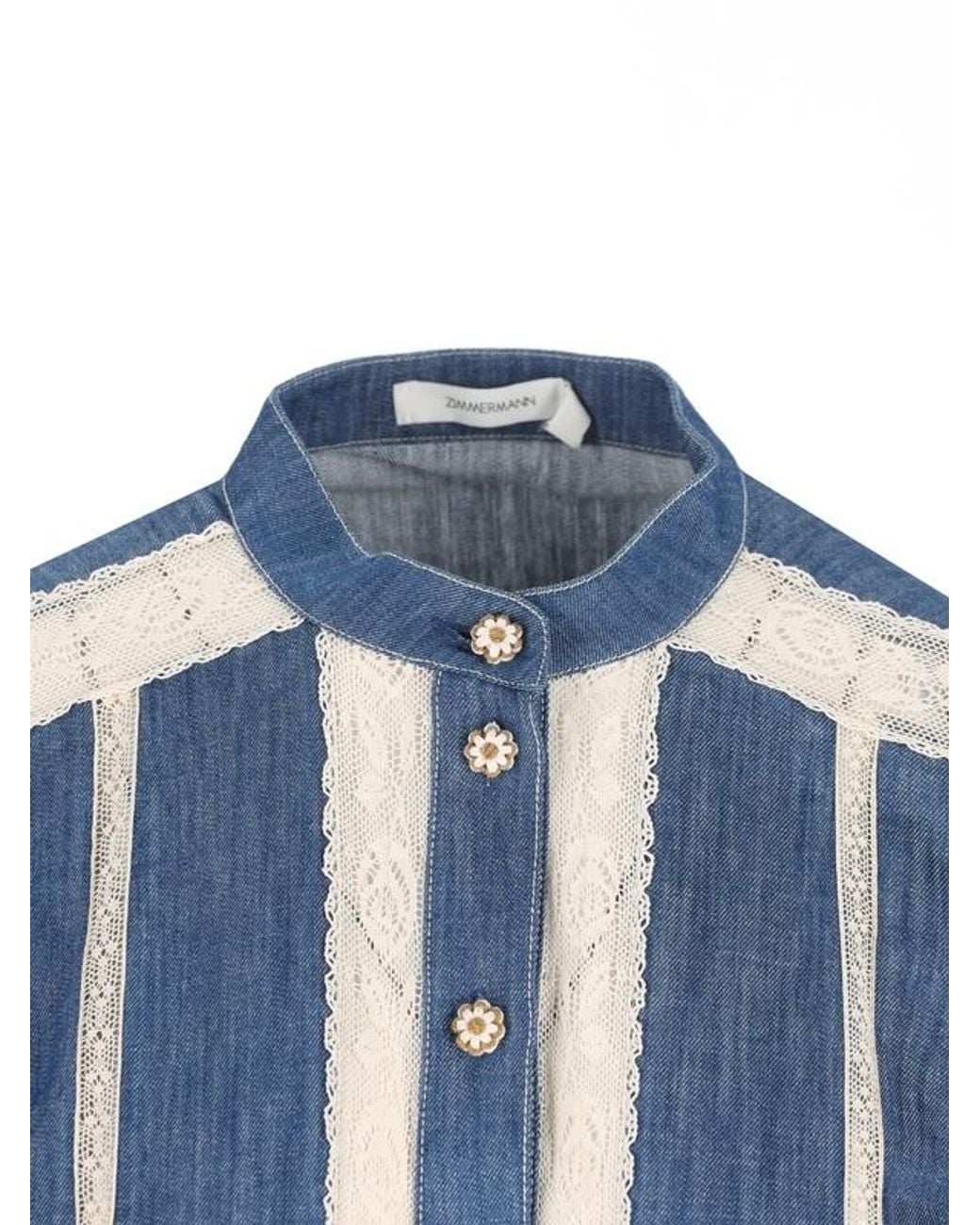 Zimmermann Blue Awaken Denim Shirt