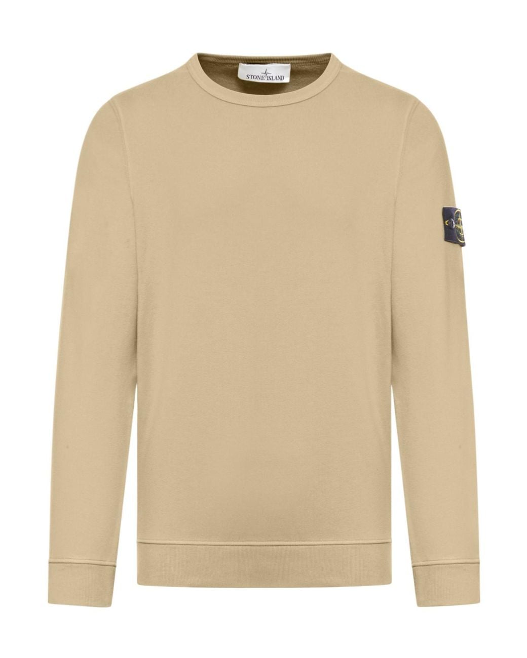 Stone Island Natural Compass Patch Crewneck Sweatshirt for men