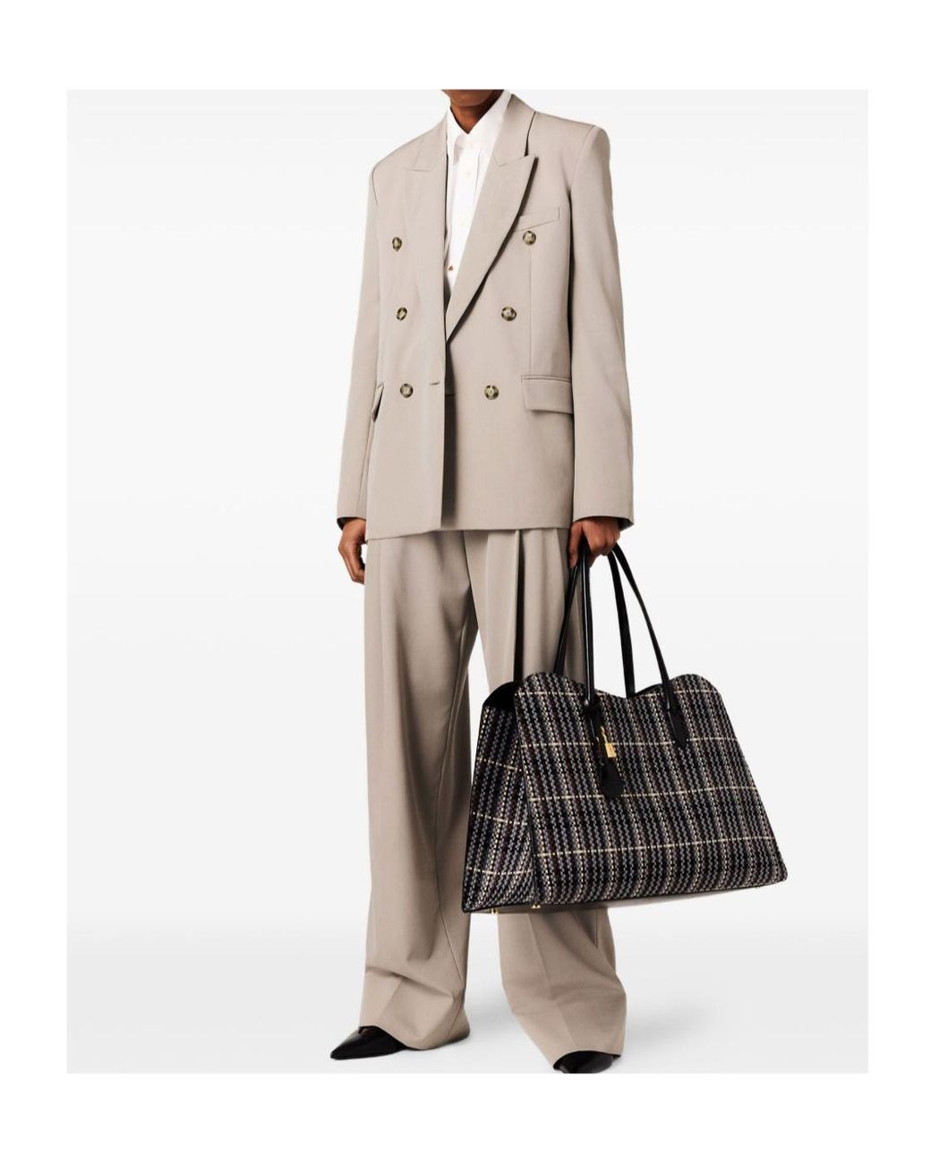 Stella McCartney Natural Double-Breasted Wool Jacket