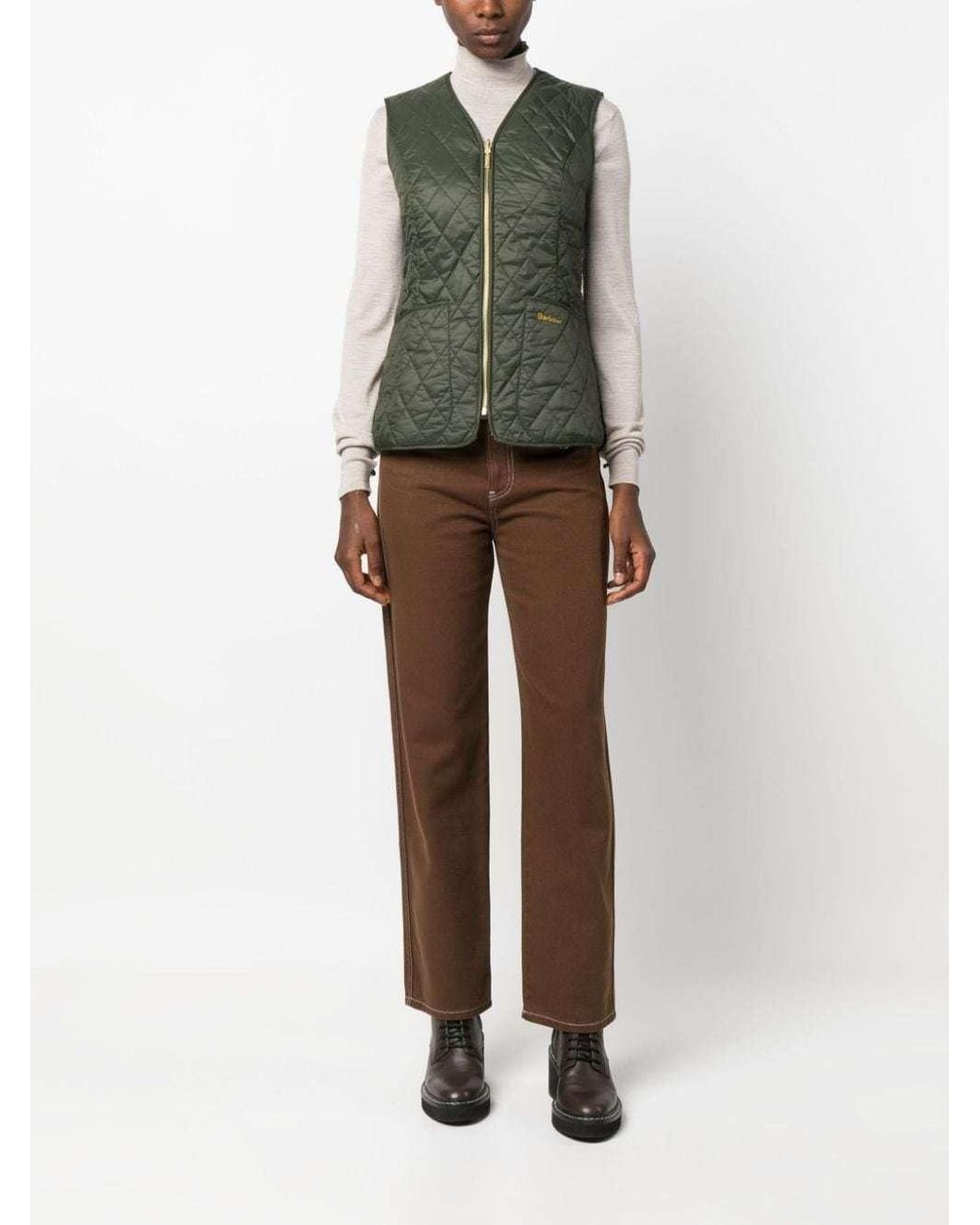 Barbour Green Zip-Up Reversible Gilet