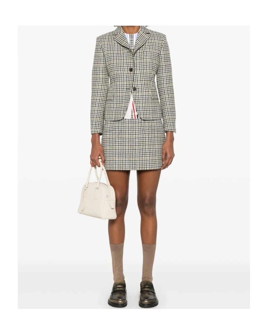 Thom Browne Gray Gunclub-Check Jacket