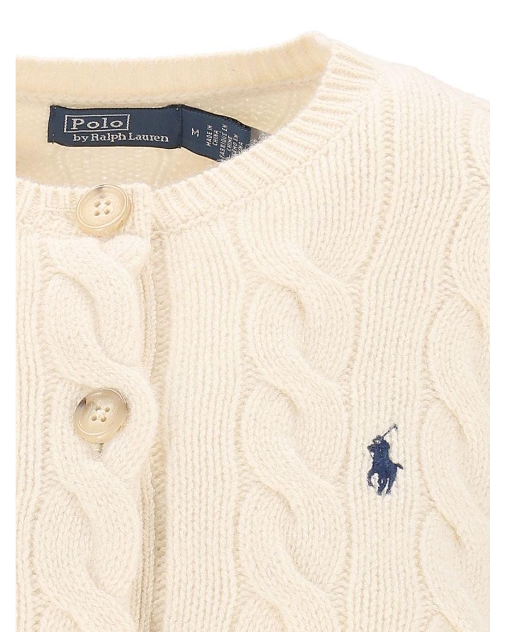 Polo Ralph Lauren Natural Cable-Knit Cardigan
