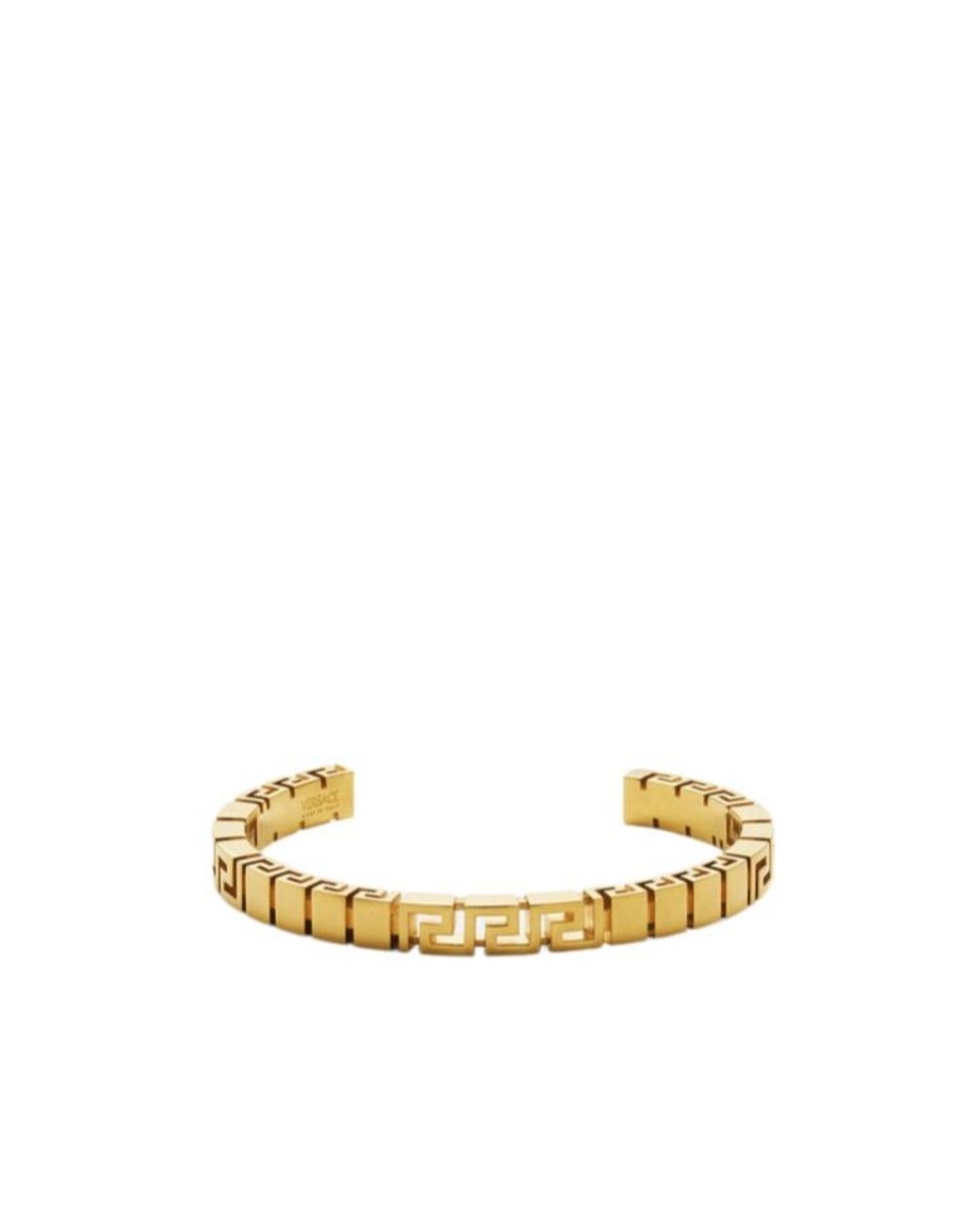 Versace Metallic Greek Pattern Bracelet for men