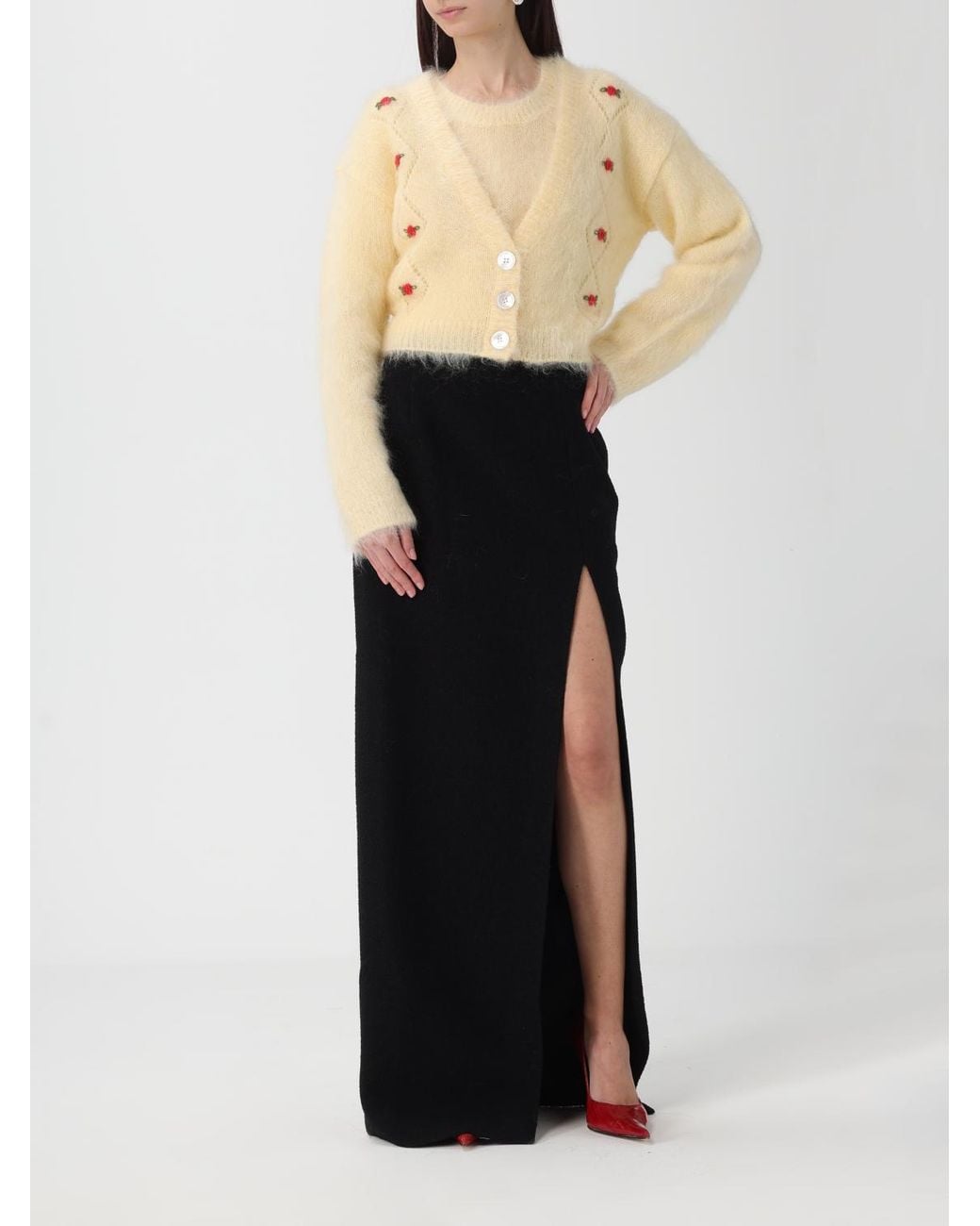 Alessandra Rich Natural Carded Knitted Jumper