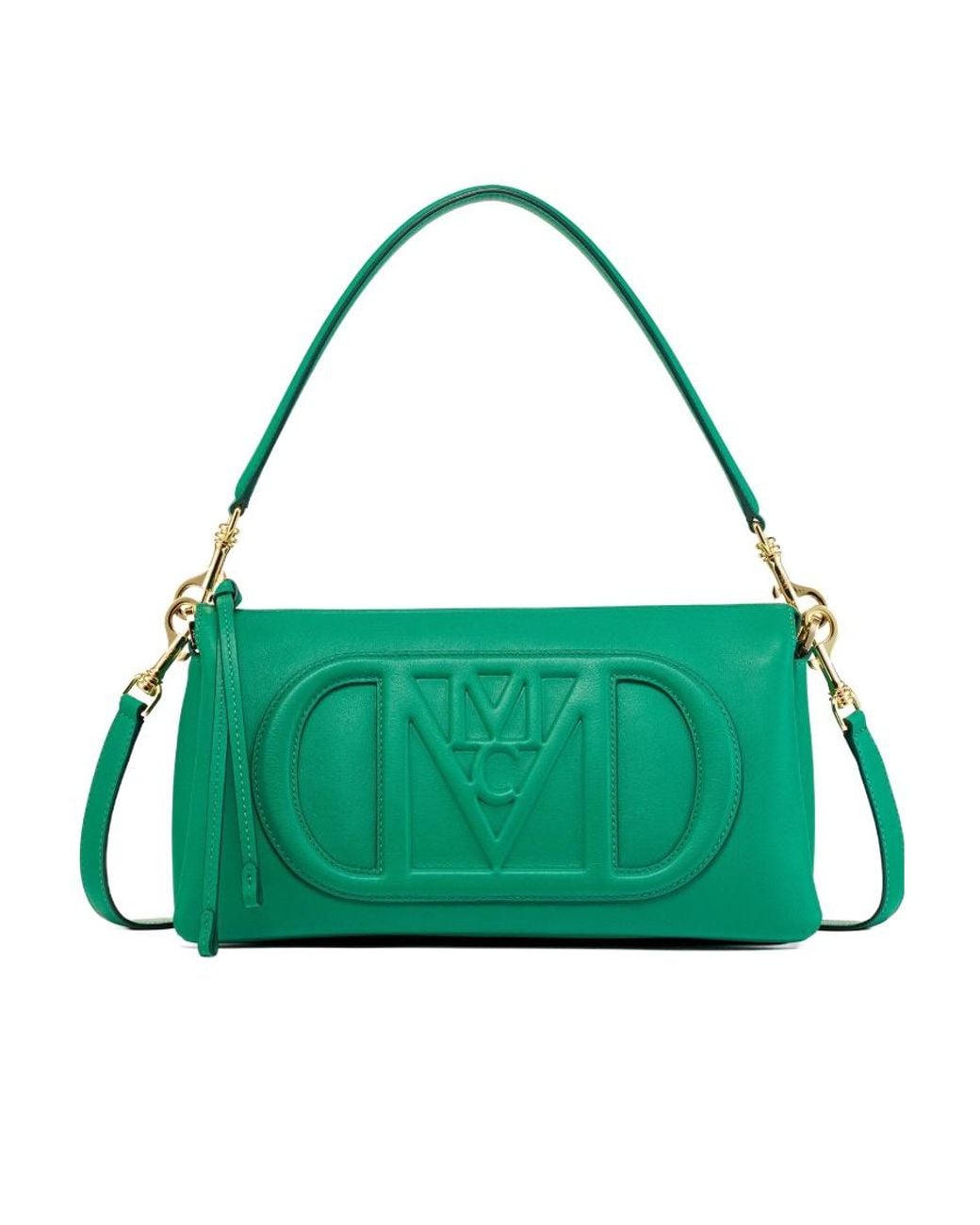 MCM Green Logo Shoulder Bag