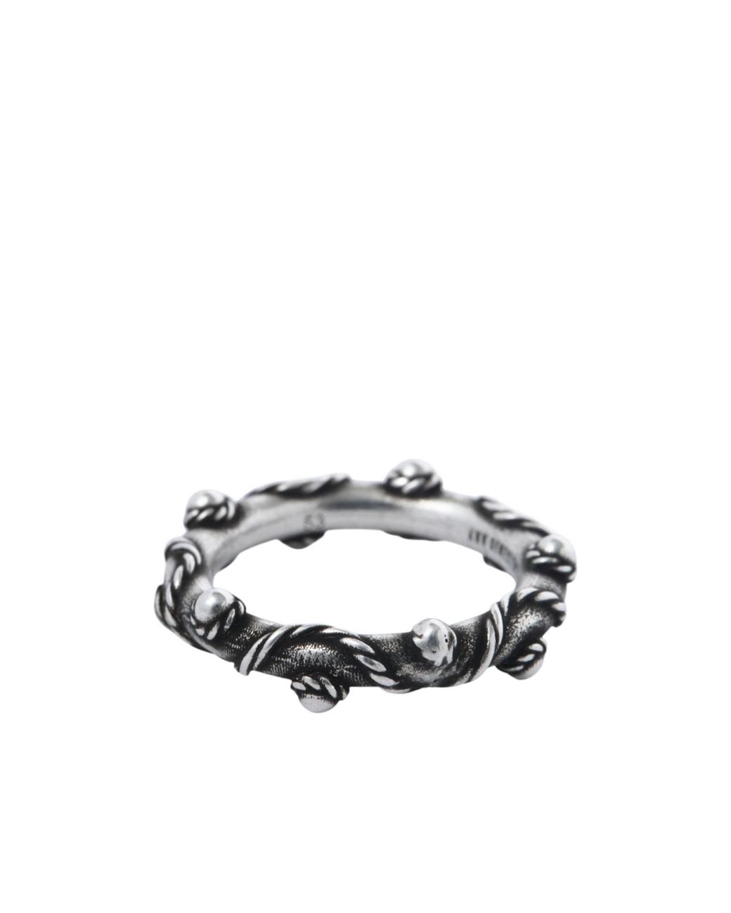 Ann Demeulemeester Metallic Grain-Textured Ring