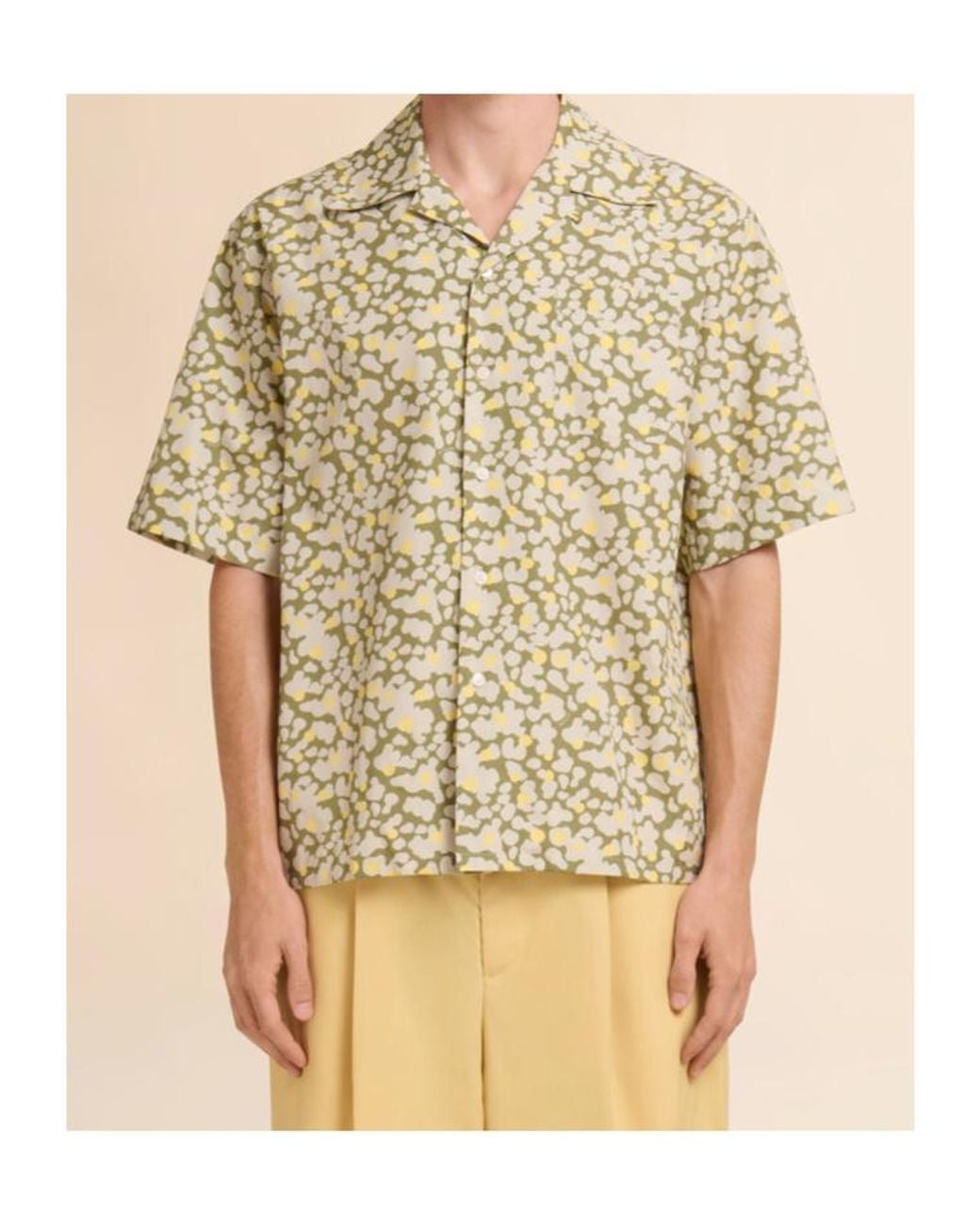Marni Metallic Abstract Print Short-Sleeve Shirt for men