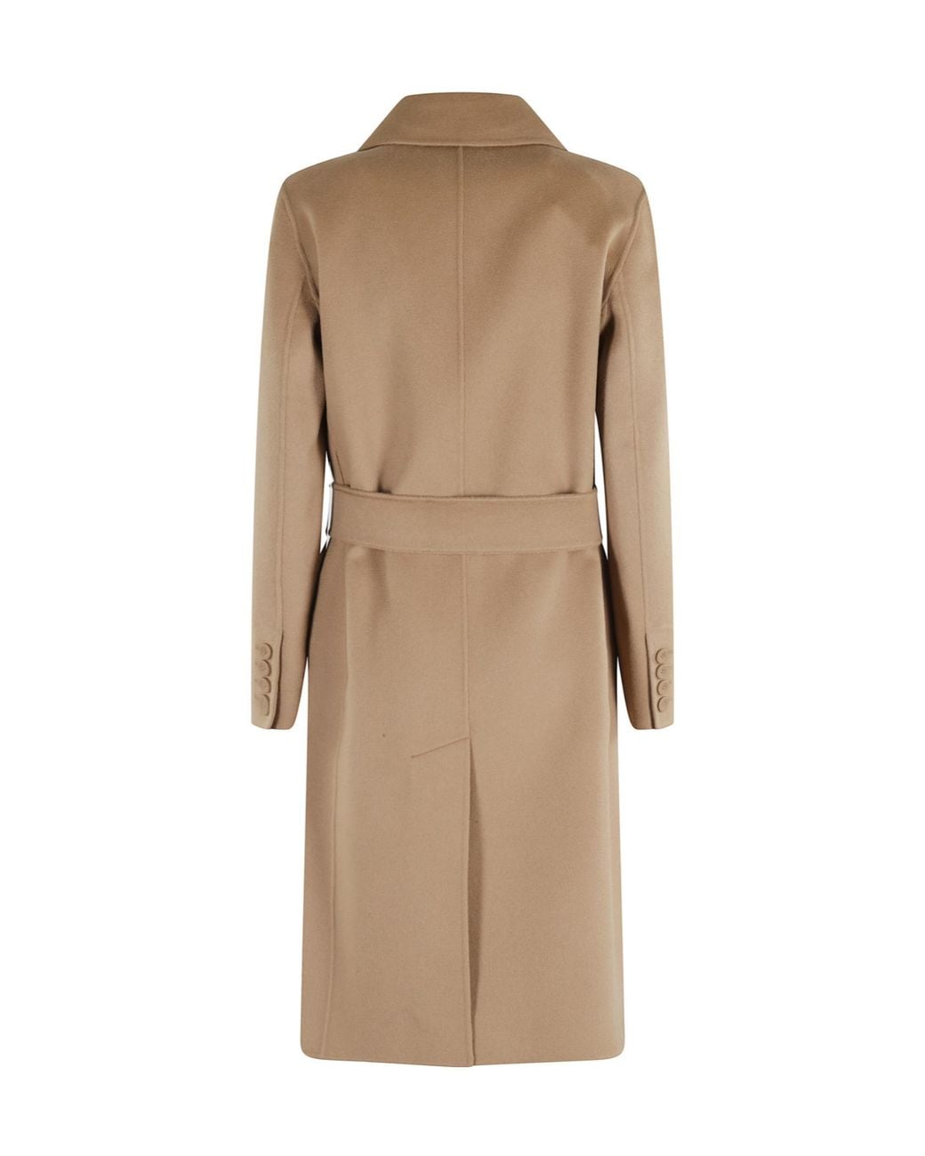 Max Mara Natural Studio Double-Breasted Belted Long Coat