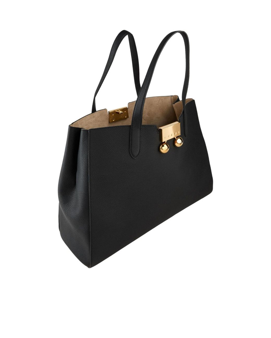 Marni Black Lychee Pattern Handbag