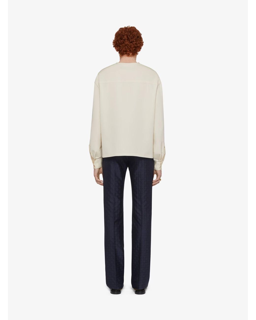 Givenchy Blue Monogram Slim-Fit Pants for men
