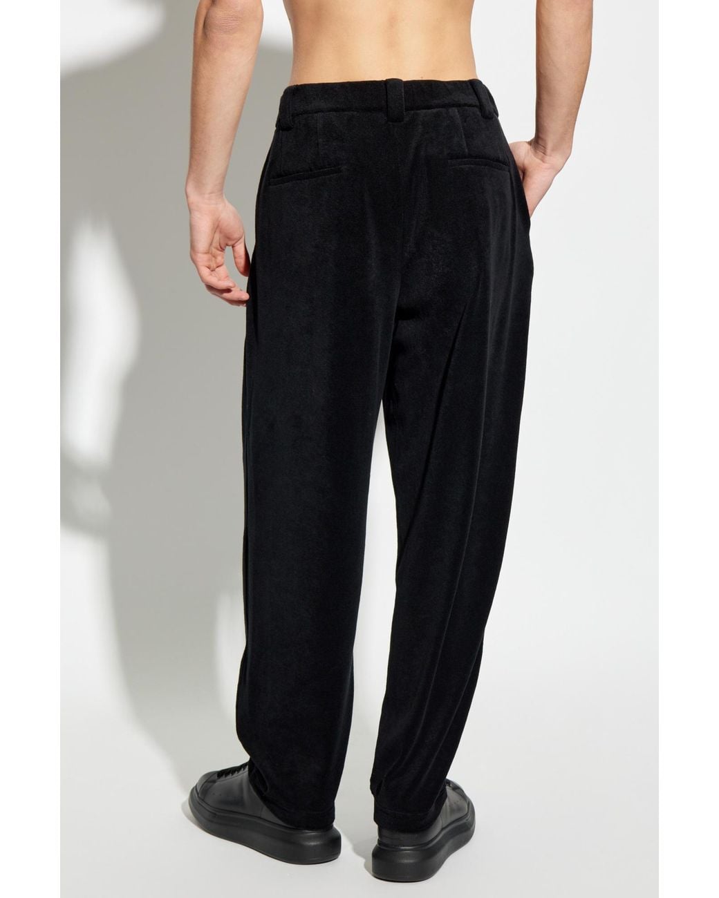 Giorgio Armani Blue Terry Tapered Trousers for men