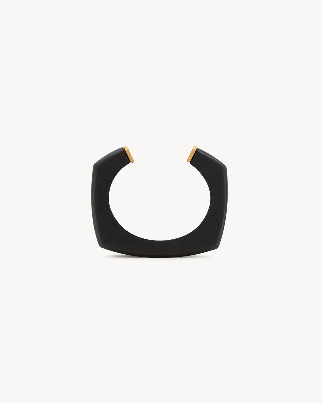 Saint Laurent Black Geometric Open Bracelet