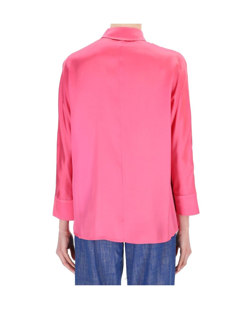 Semicouture Pink Oversized Pocket Shirt