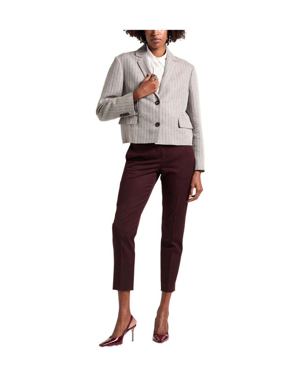 Brunello Cucinelli Natural Single-Breasted Blazer