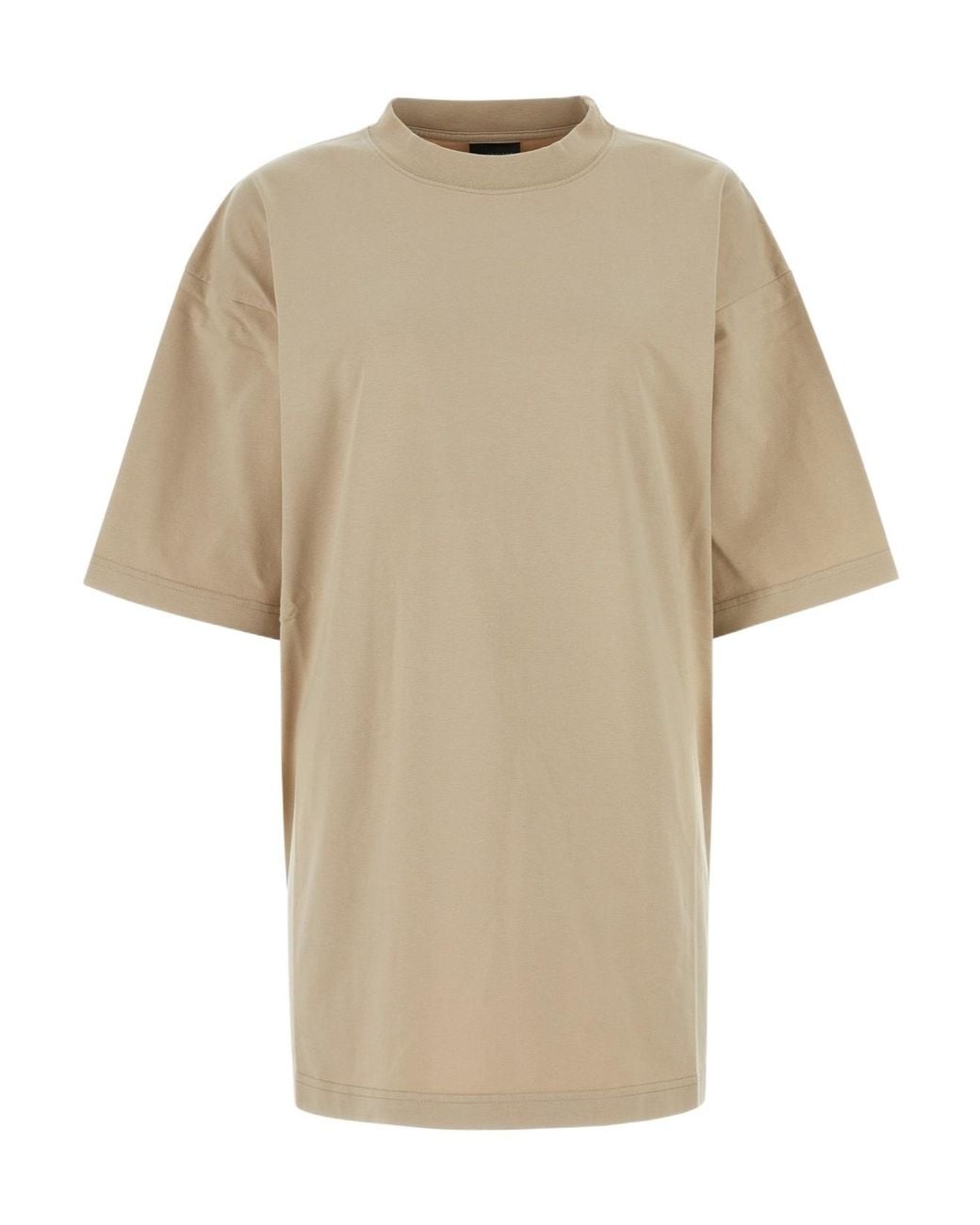 Balenciaga Natural Logo Embellished Large Fit T-Shirt