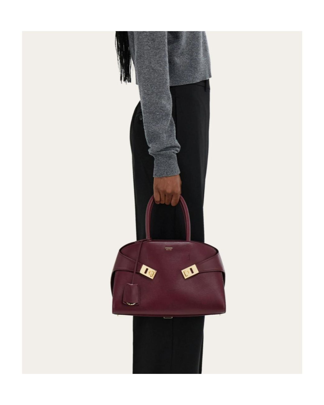 Ferragamo Purple Ferragamo Hug Small Tote Bag