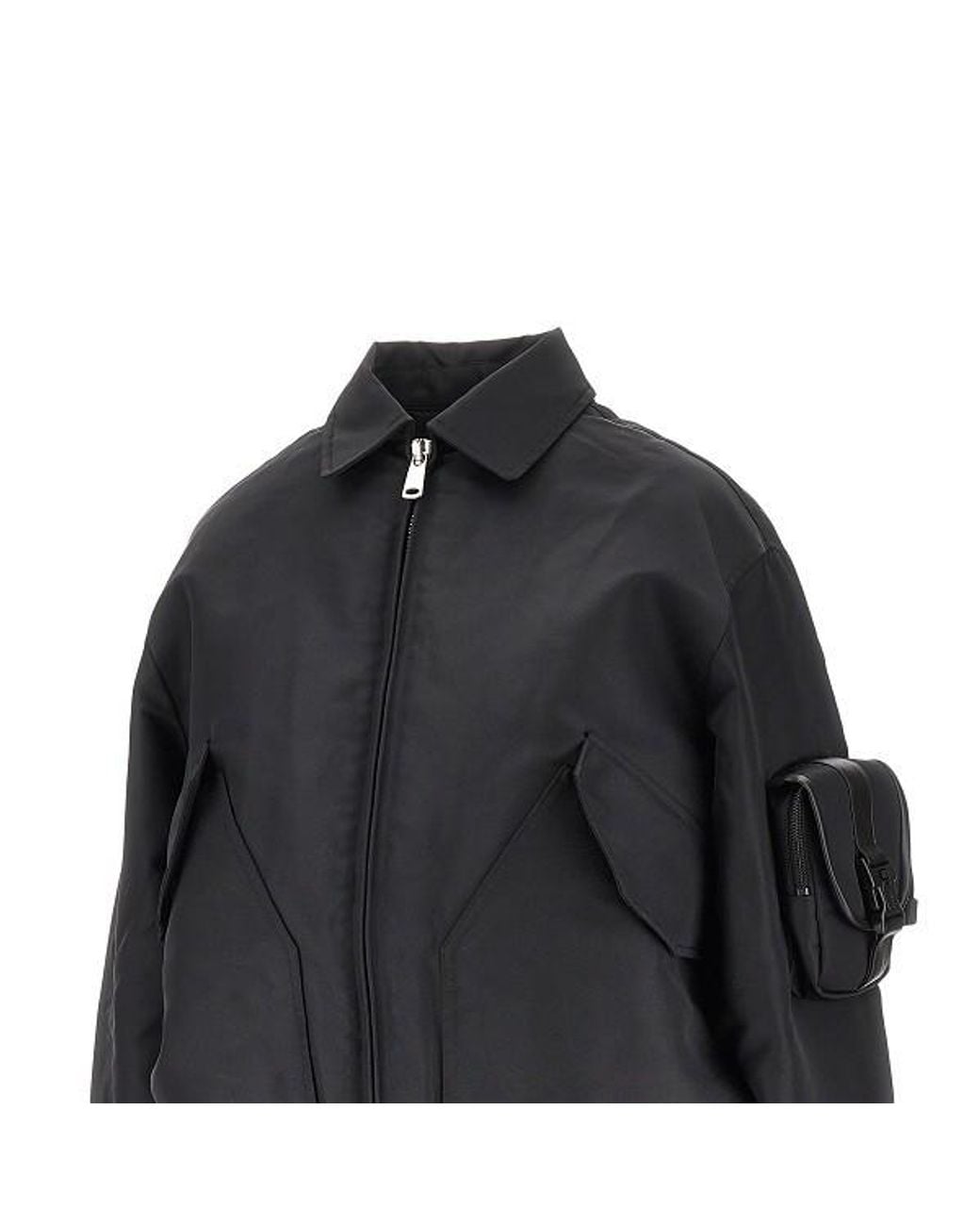 Coperni Black Zipped Bomber Jacket