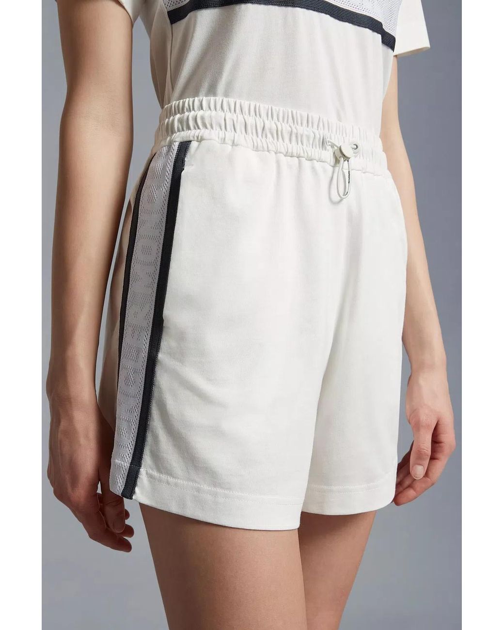 Moncler Gray Logo Shorts