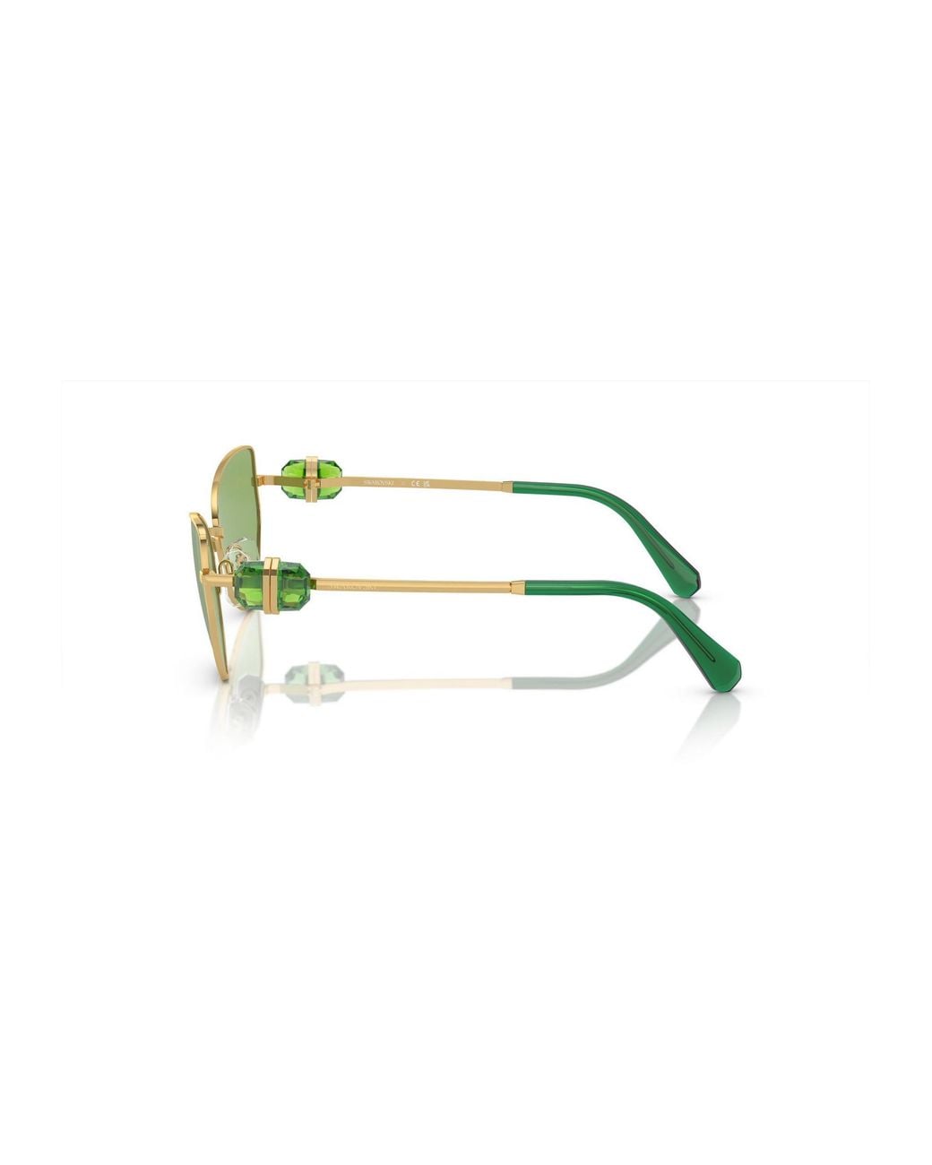 Swarovski Green Cat-Eye Frame Sunglasses