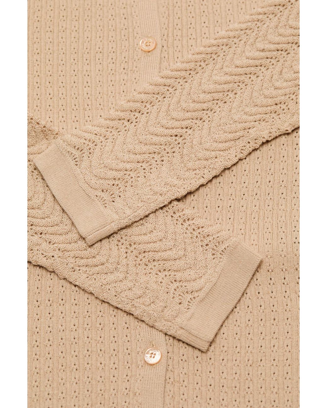 Acne Natural Textured Knit Cardigan