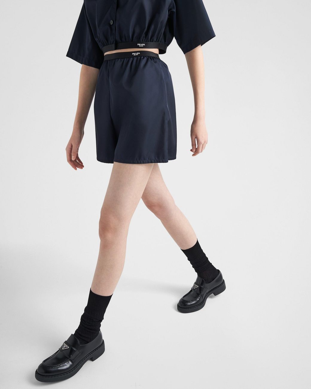 Prada Blue Re-Nylon Shorts