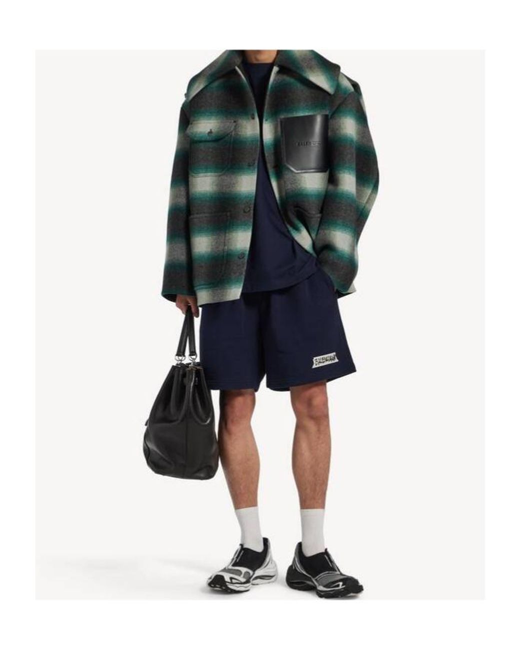 Balenciaga Blue Masking Tape Regular Fit Shorts for men