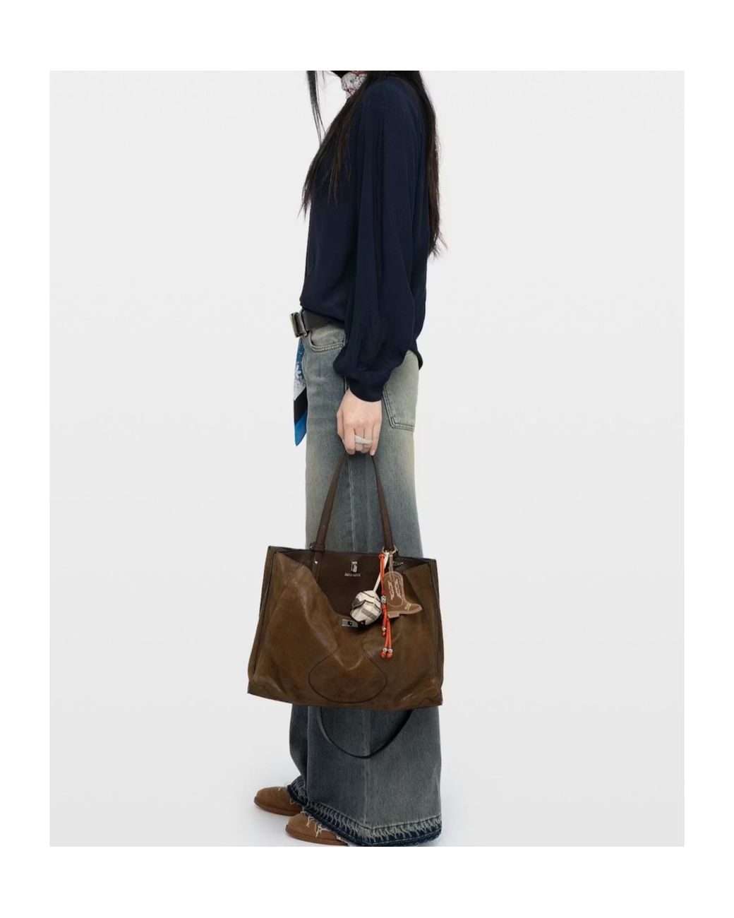 Zadig & Voltaire Blue Torny V-Neck Blouse