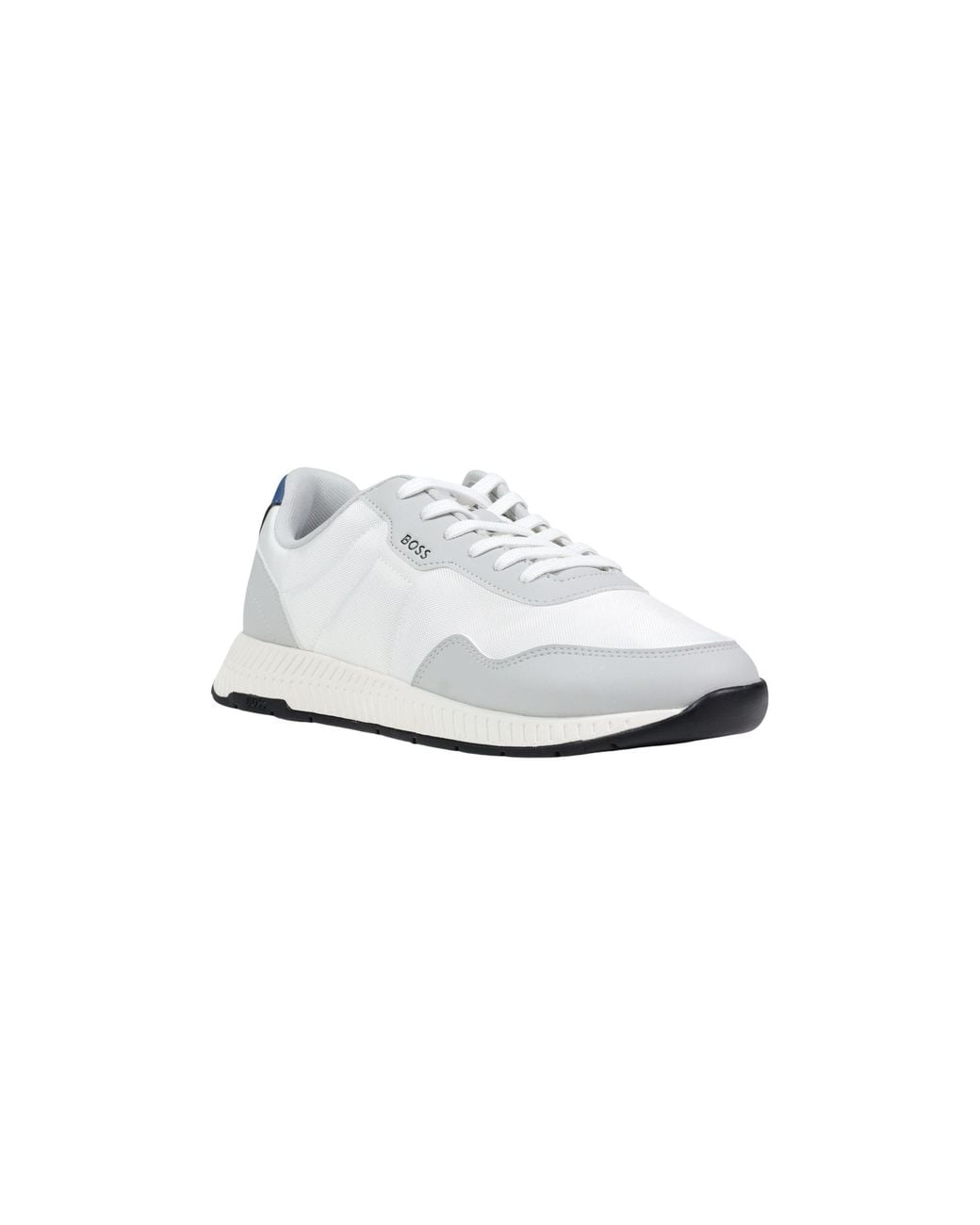 Boss White Logo-Print Sneakers for men