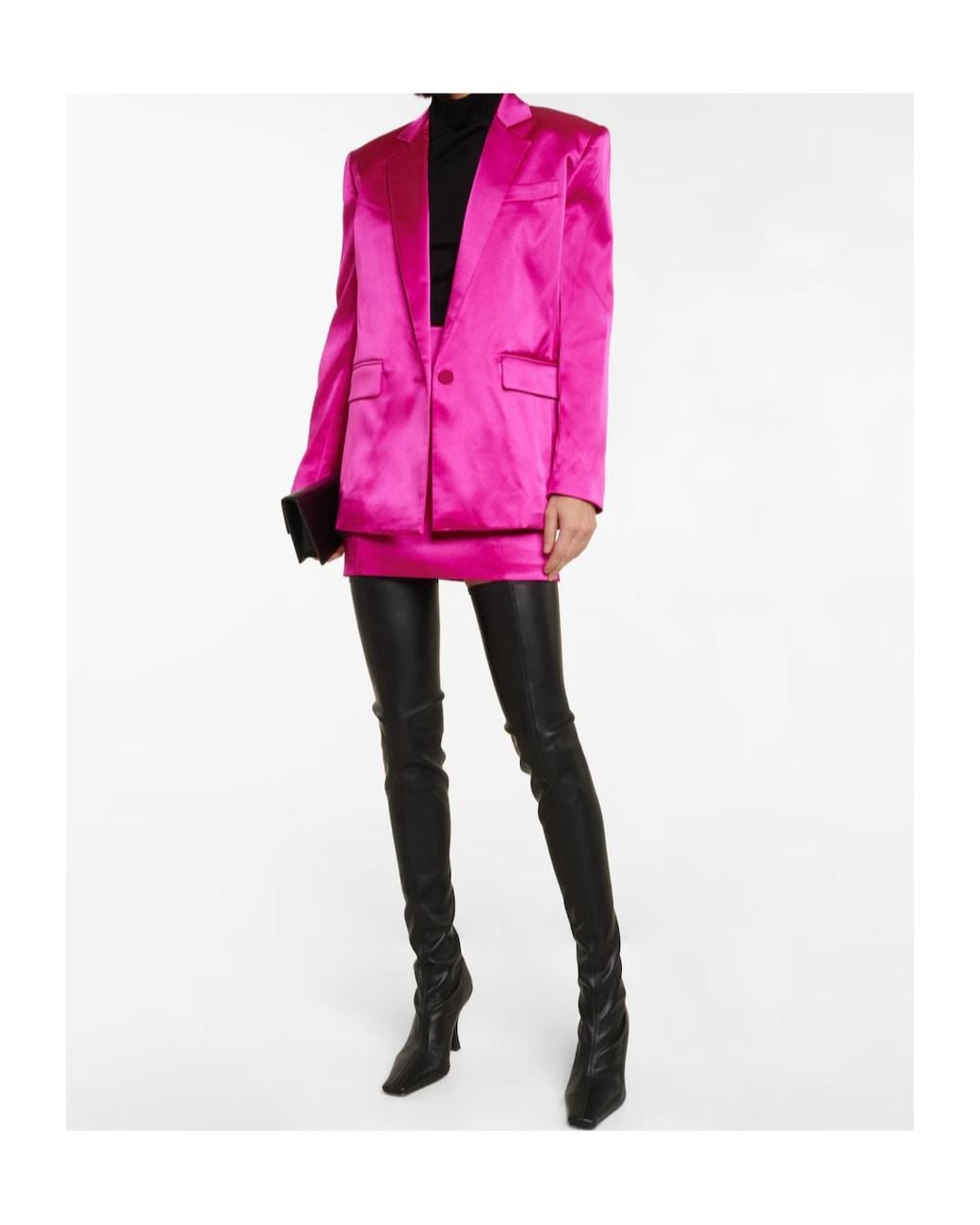 FRAME Pink Single-Breasted Blazer