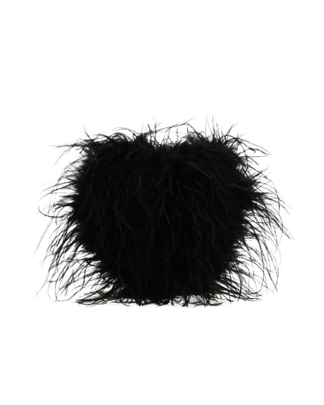 Alexander Wang Black Heart Pillow Clutch Bag