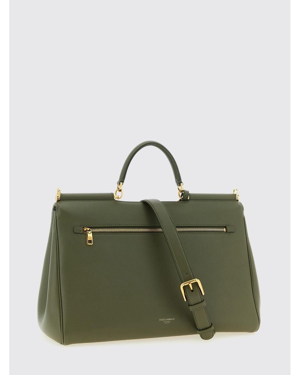 Dolce & Gabbana Green My Sicily Top Handle Bag