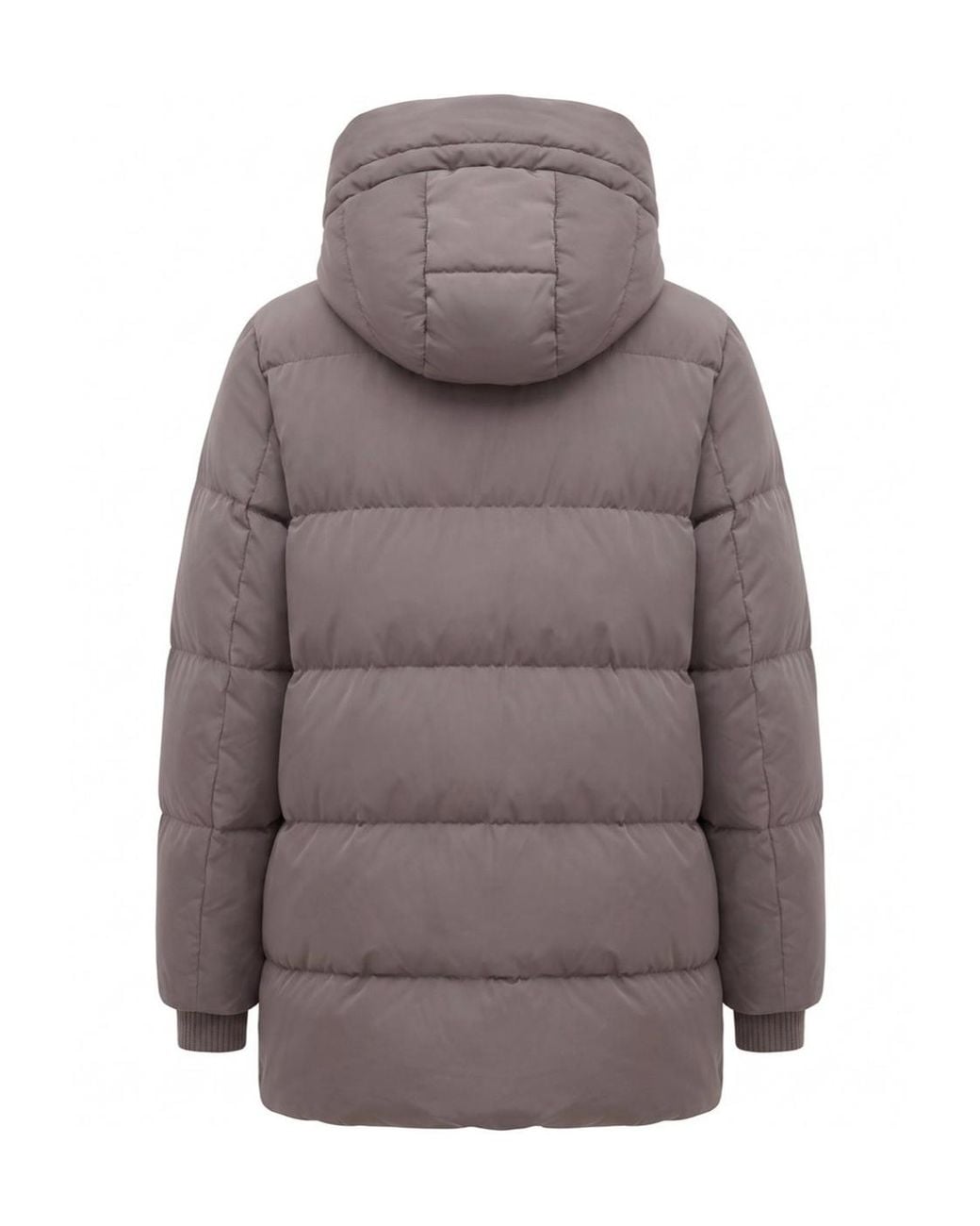Moorer Brown Quilted Hooded Jacket