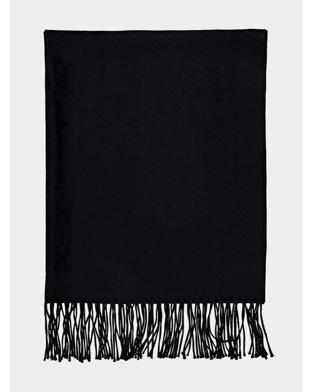 Dolce & Gabbana Black Fringed Scarf