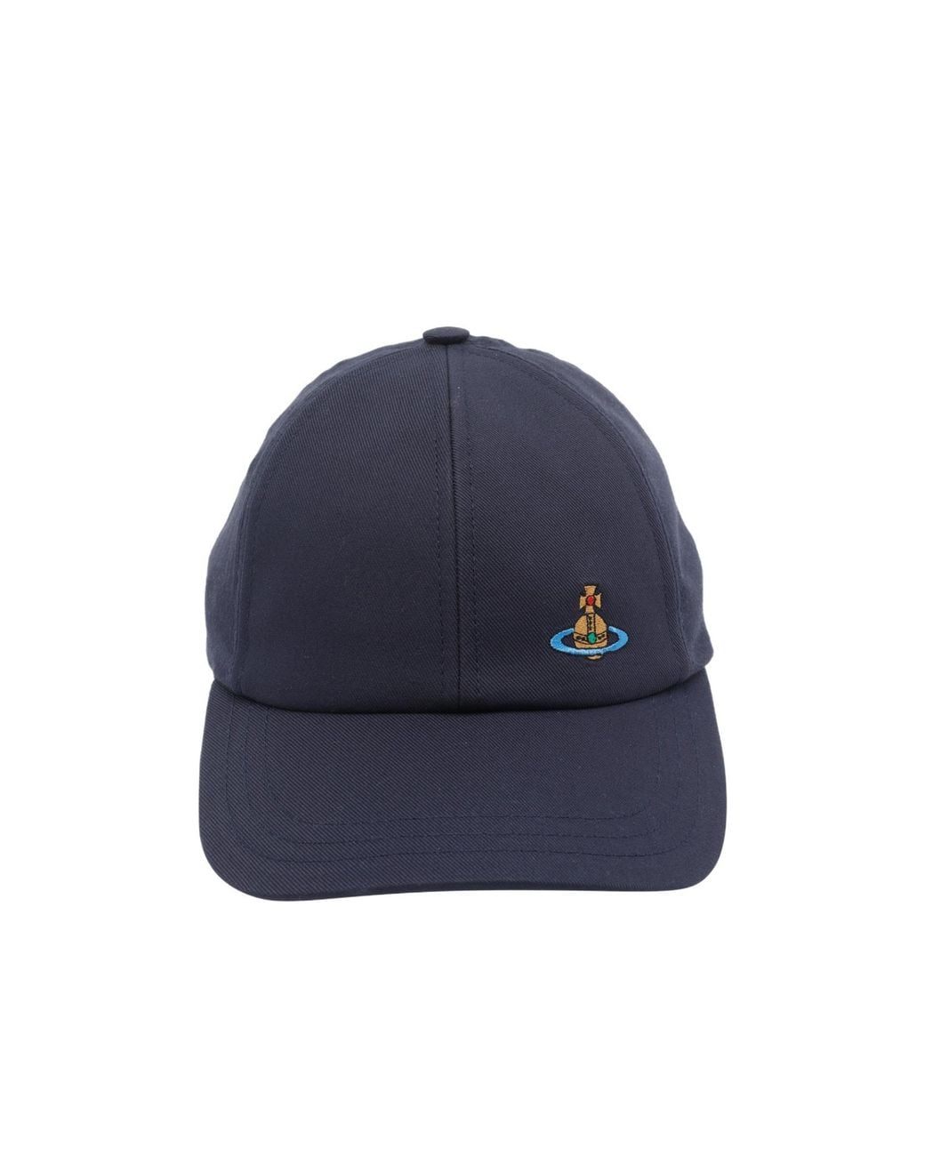 Vivienne Westwood Blue Logo Embroidered Cap for men
