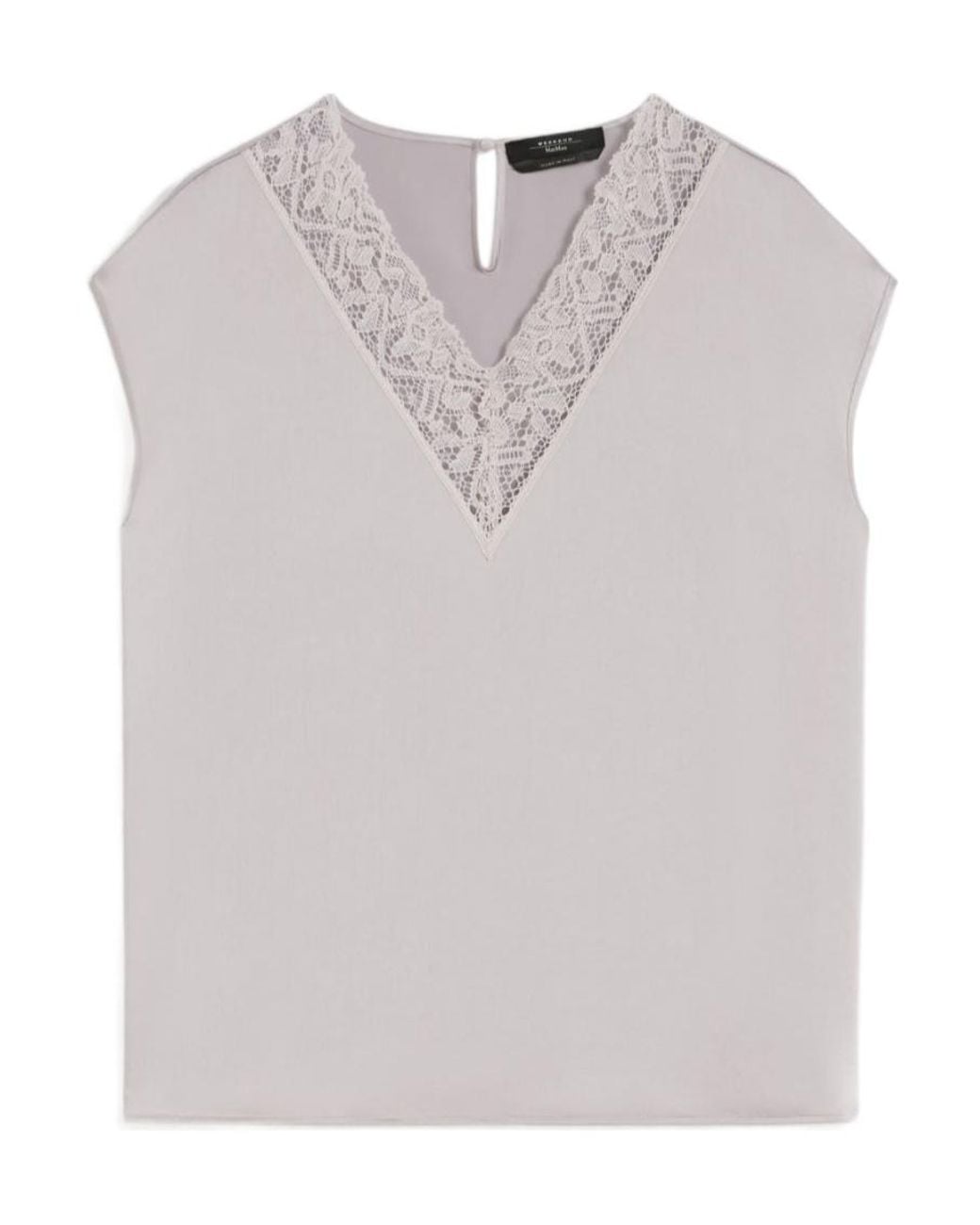 Weekend by Maxmara Multicolor Staffa Lace Trim Satin Top