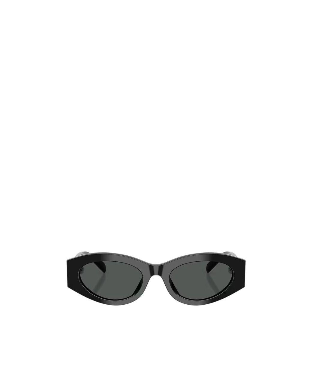 Tory Burch White Oval-Frame Embellished Sunglasses