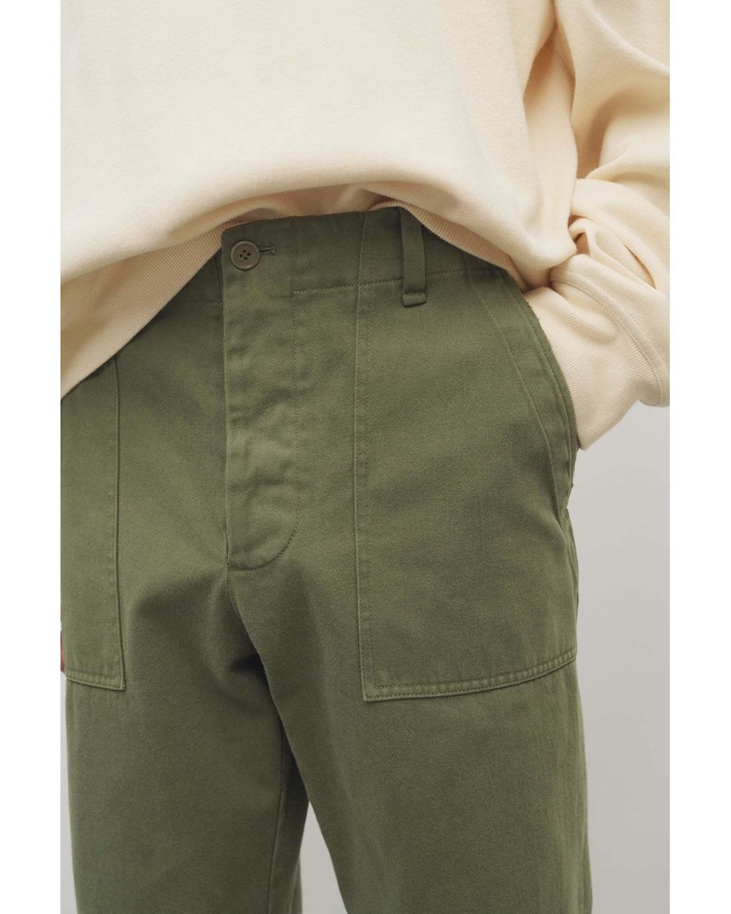 The Row Green Belt Loops Slacks for men
