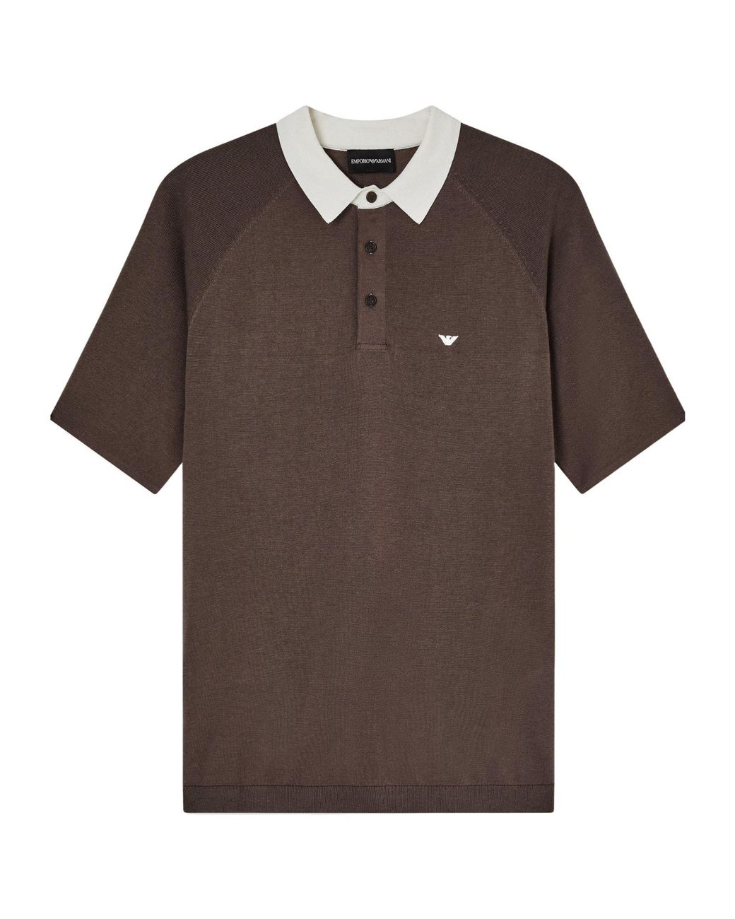Emporio Armani Brown Shortsleeve Polo Shirt for men