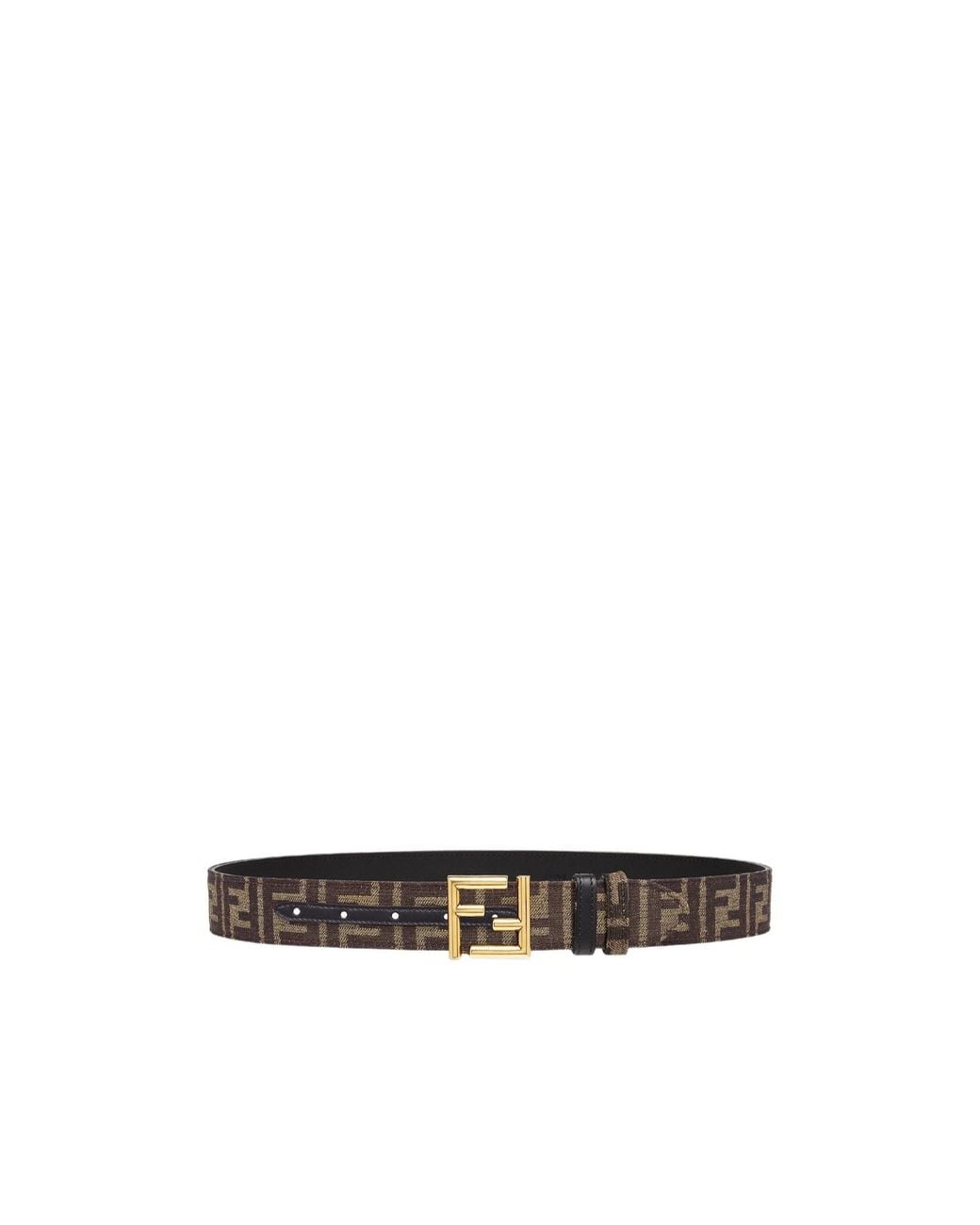 Fendi White Ff Motif Reversible Buckled Belt