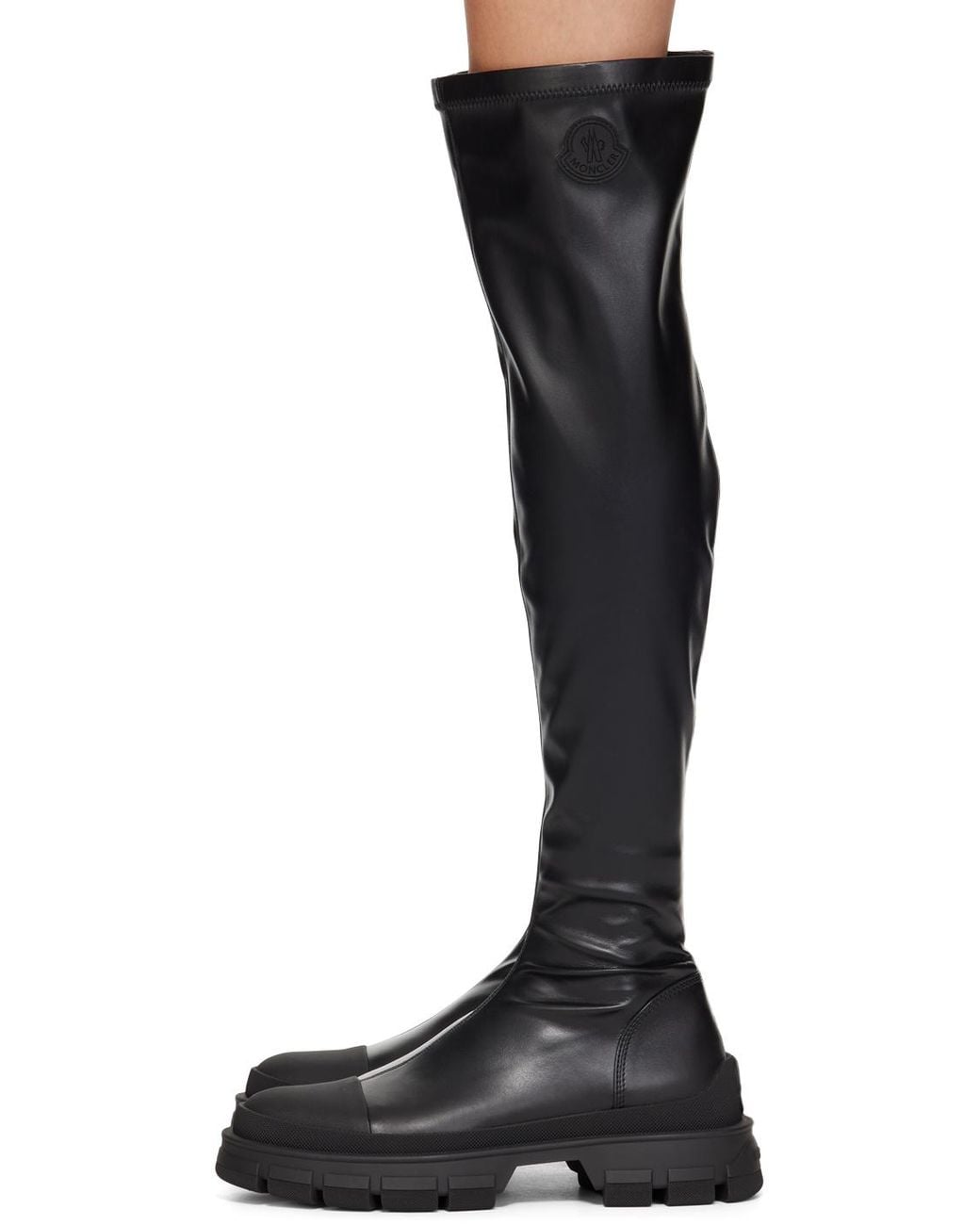 Moncler Black Hevea Over-The-Knee Boots