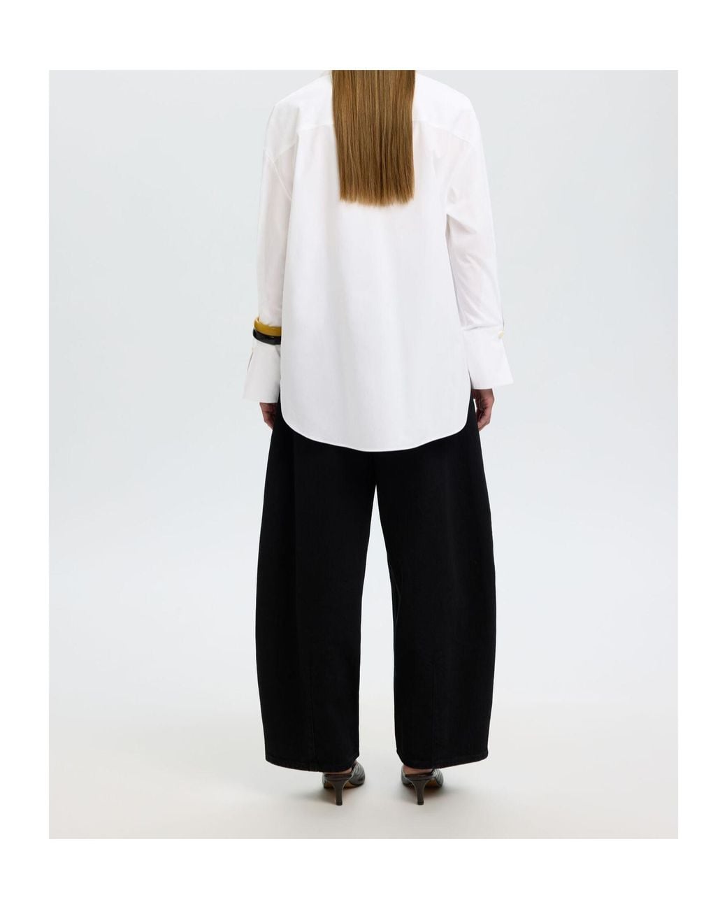 SELECTED White Chest-Pocket Shirt