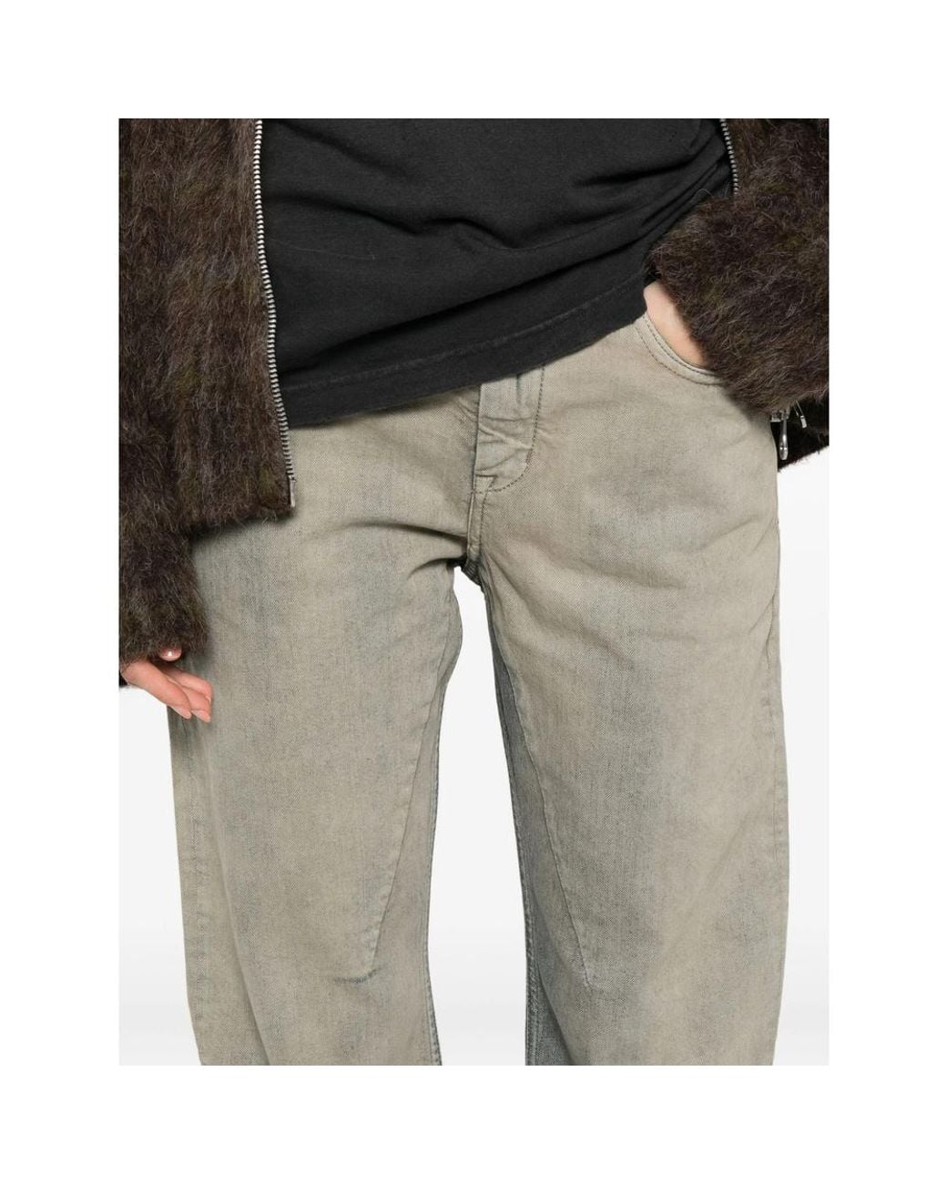 Rick Owens Gray Concordians Fog Cut Pants