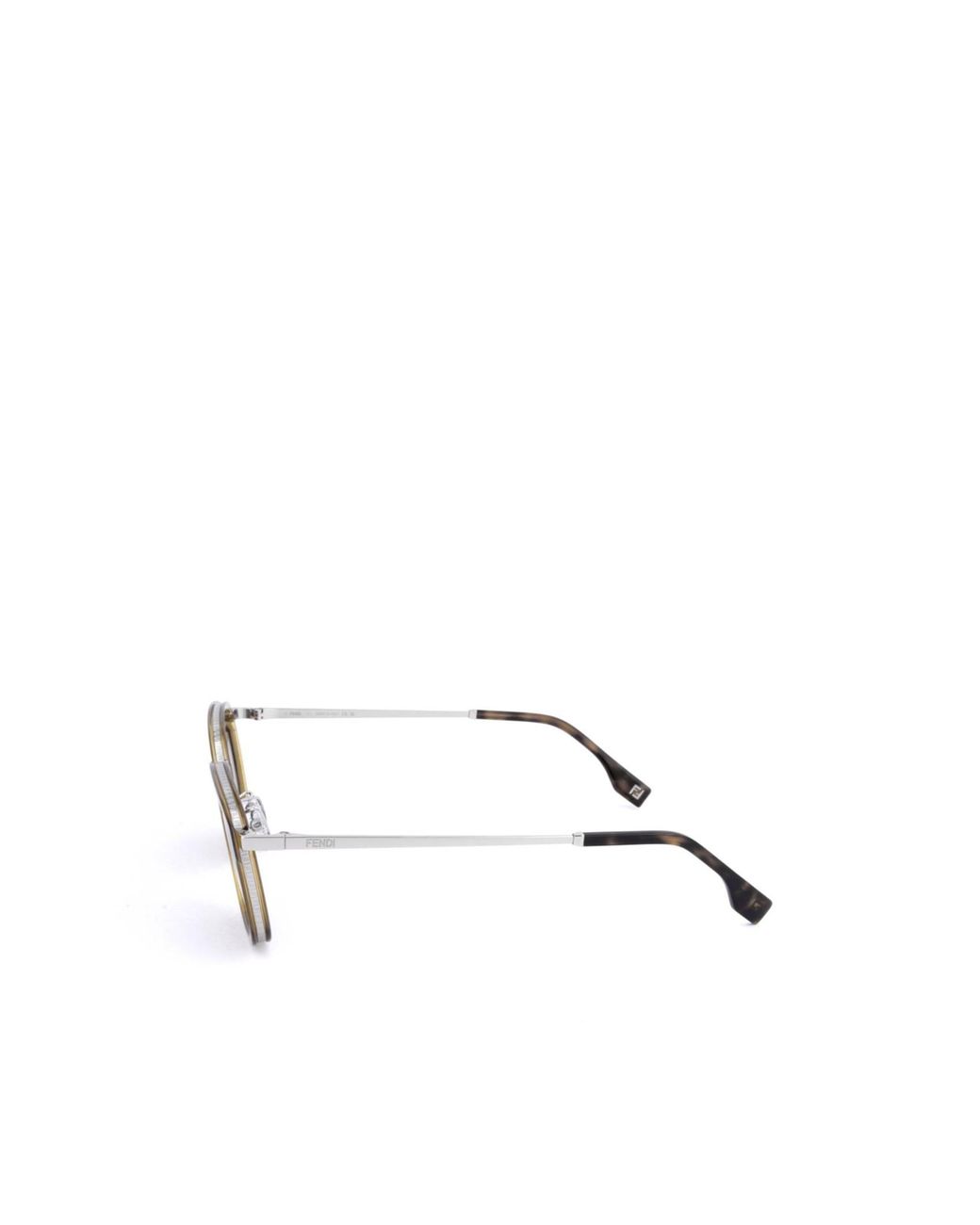 Fendi White Geometric Sunglasses for men