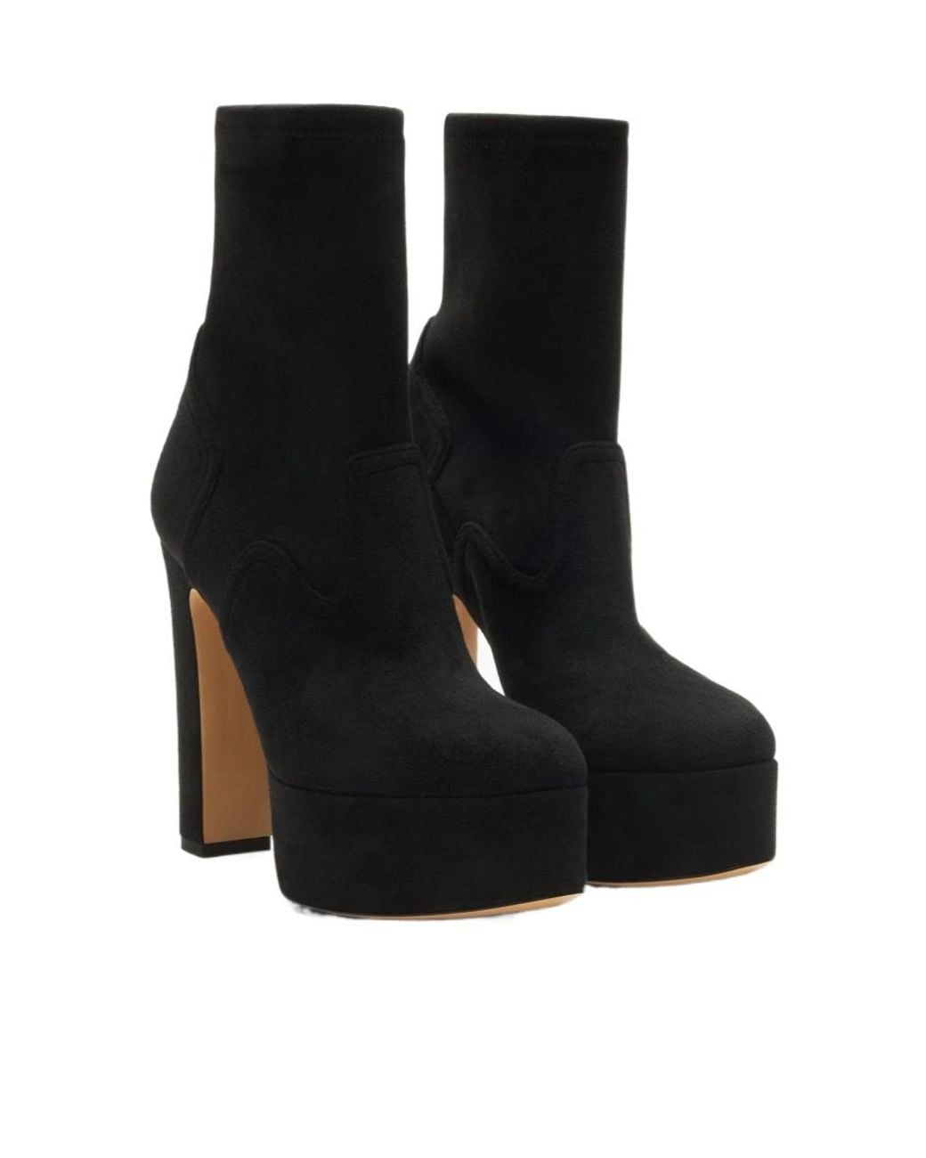 Casadei Black Patty Platform Ankle Boots