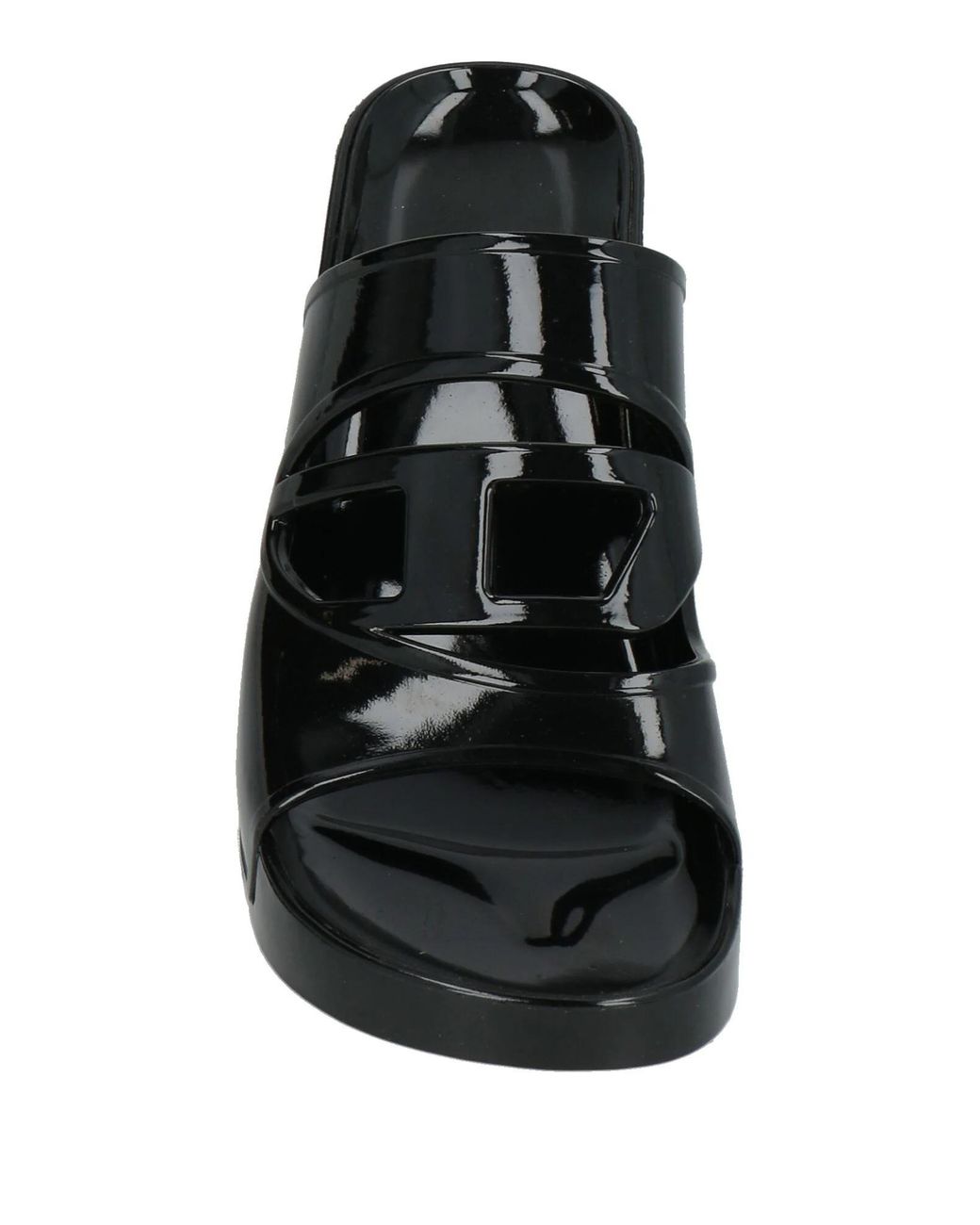 DIESEL Black Simple Rubber Slippers