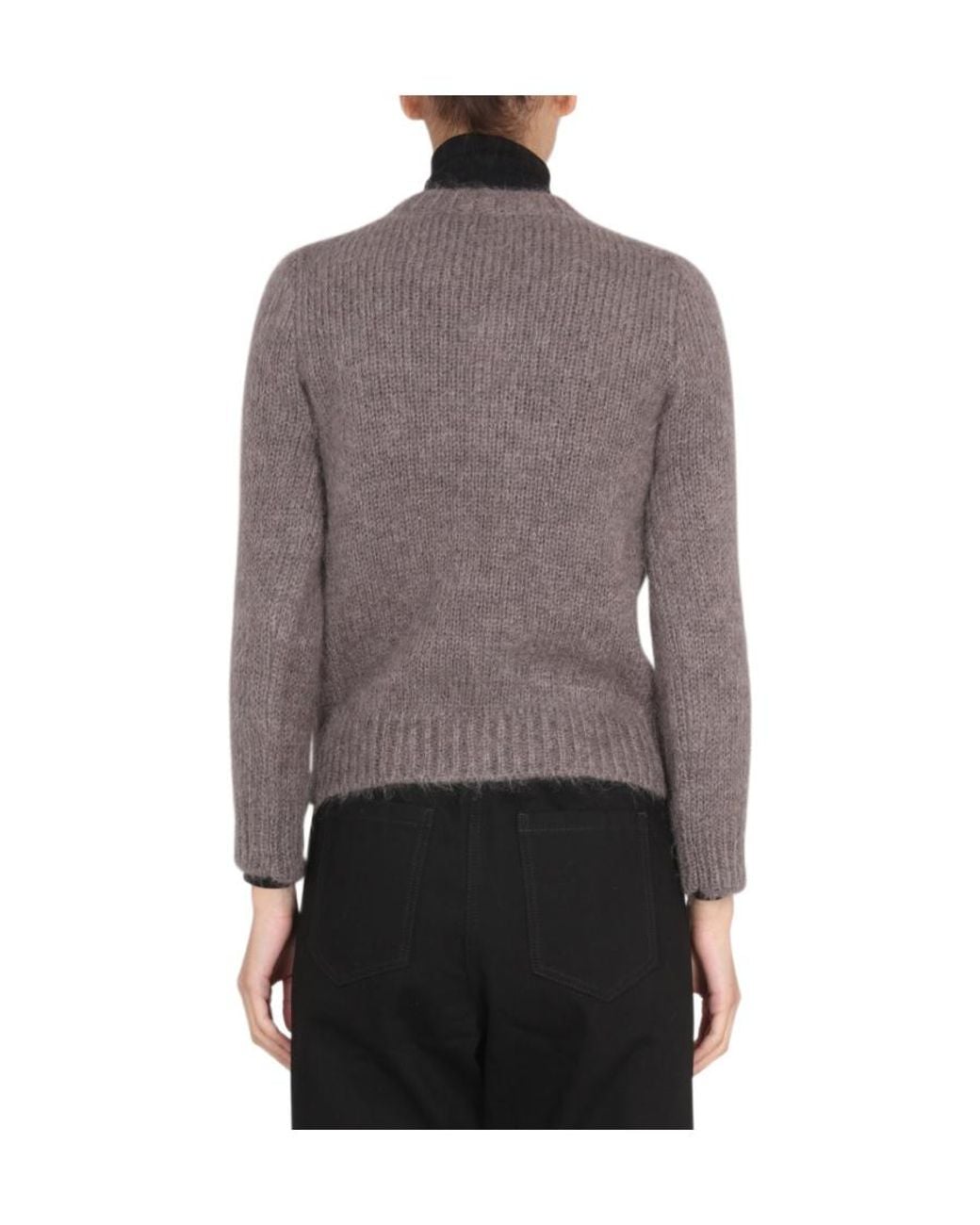 Raf Simons Gray Logo Patch Crewneck Jumper