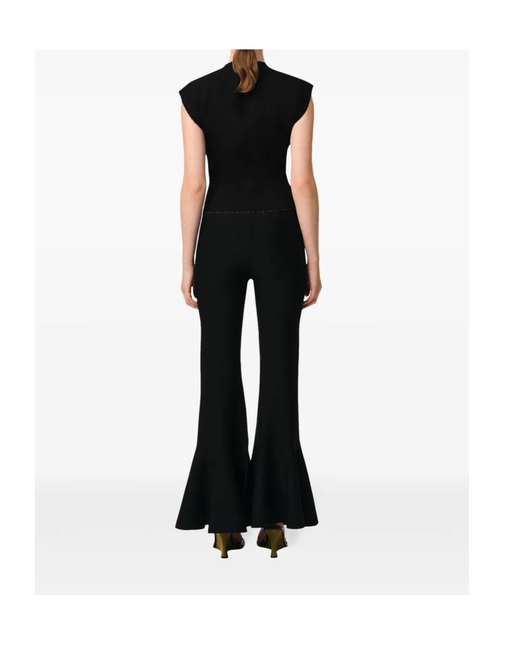 AMI Black Sleeveless Top