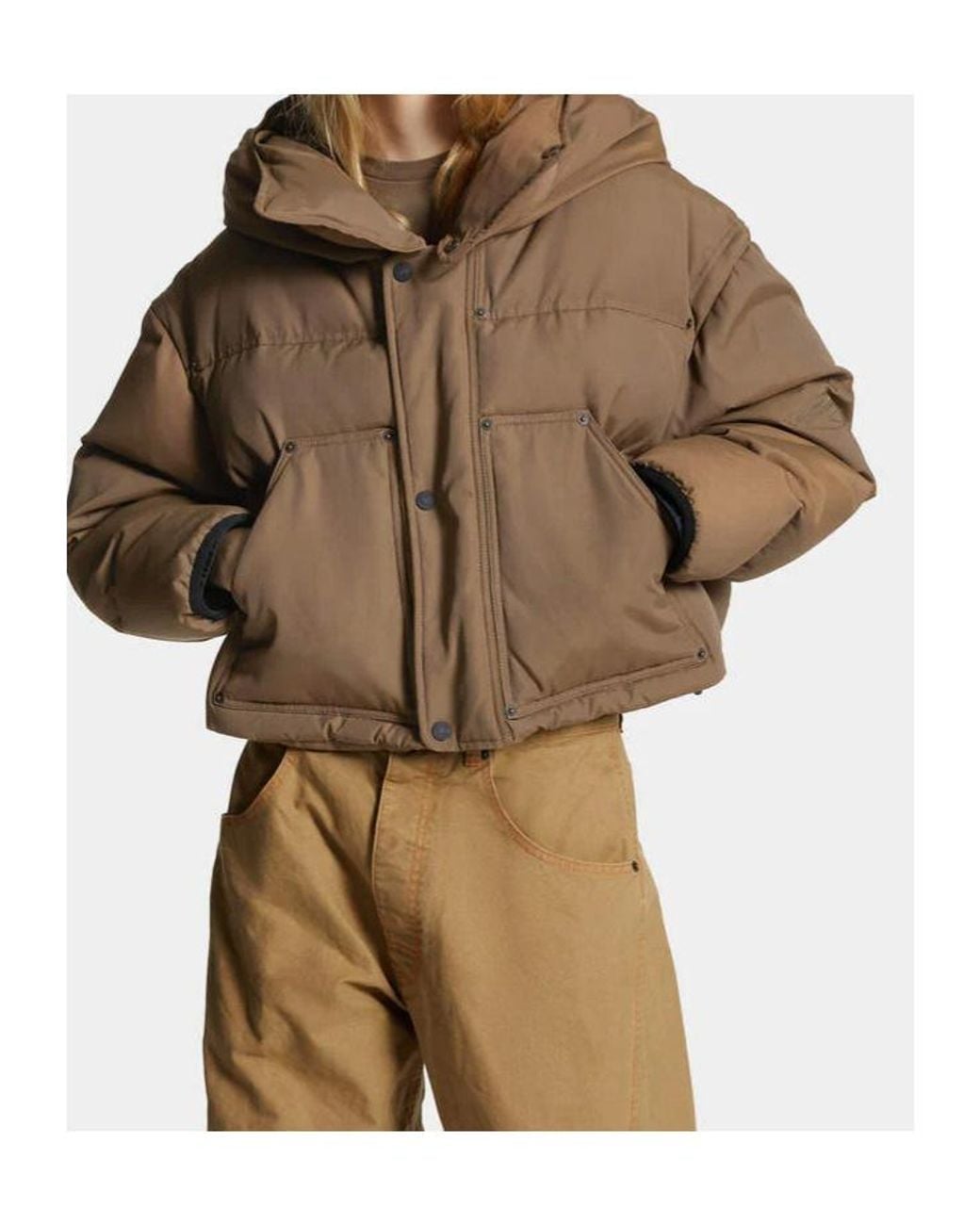 DSquared² Brown Icon Utility Hooded Puffer Jacket