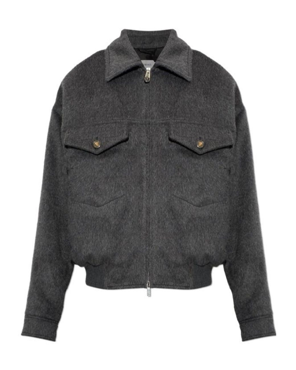 Versace Gray Long-Sleeve Jacket for men